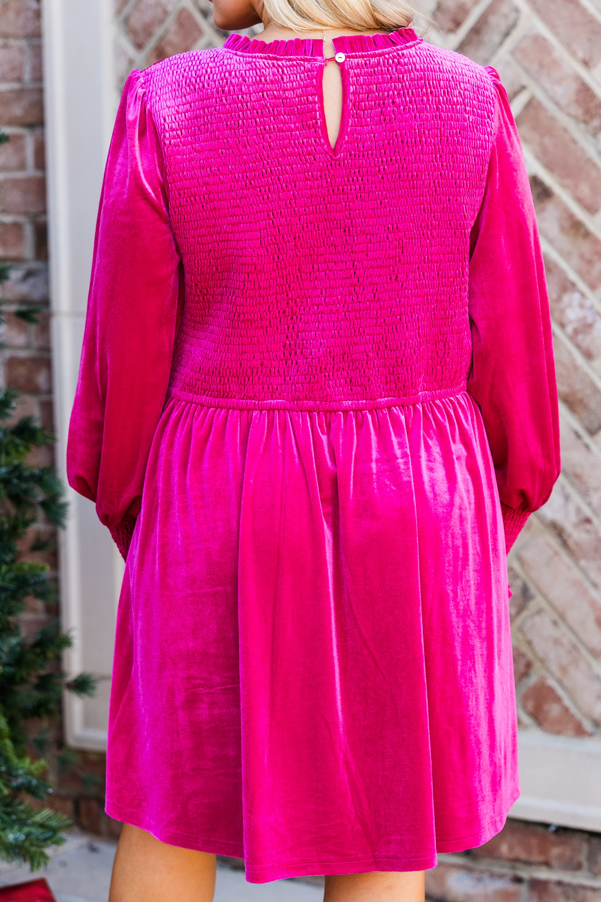 Take All The Time Dress, Magenta - Giverhouse