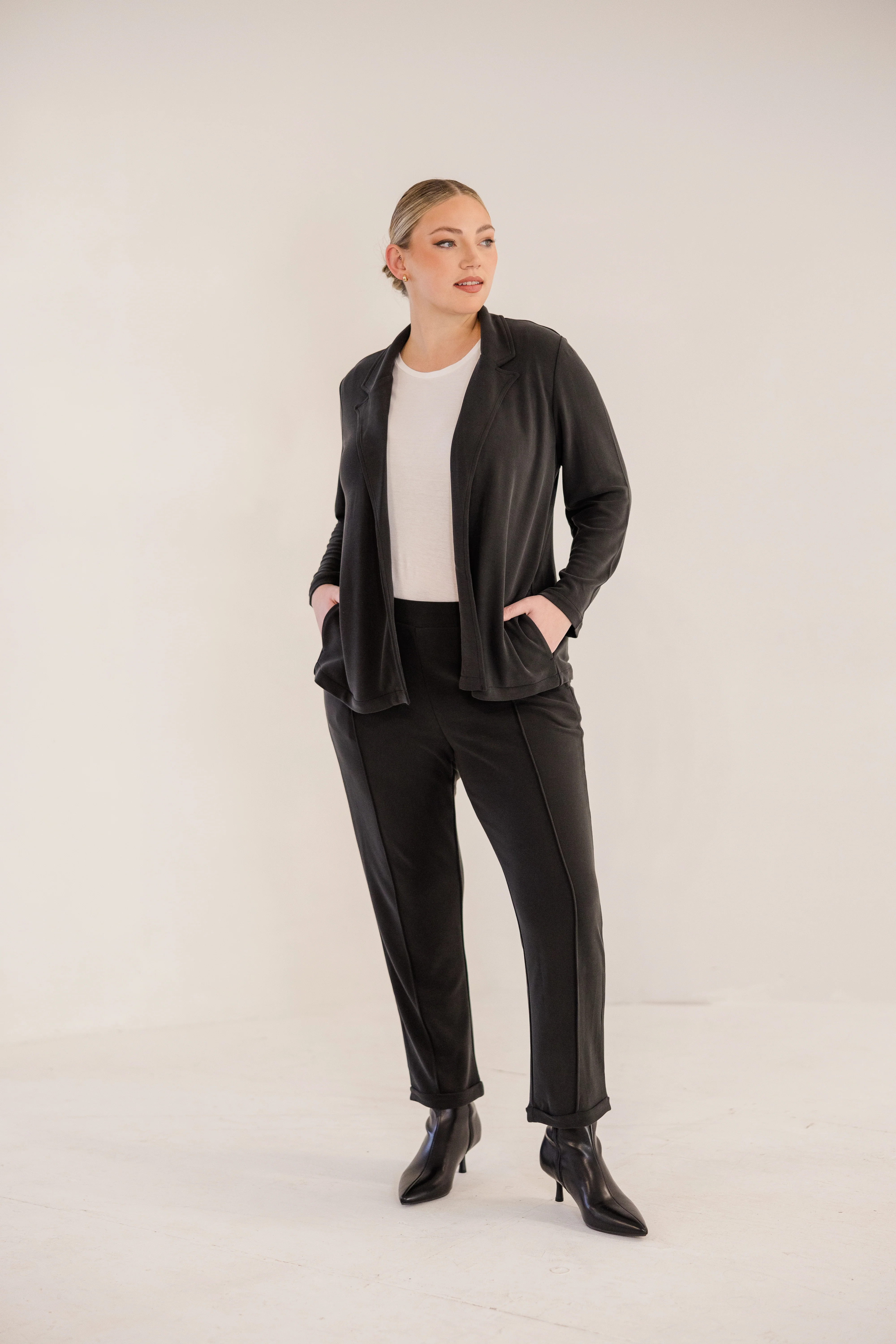 Bleecker Collar Knit Jacket, Black - Giverhouse