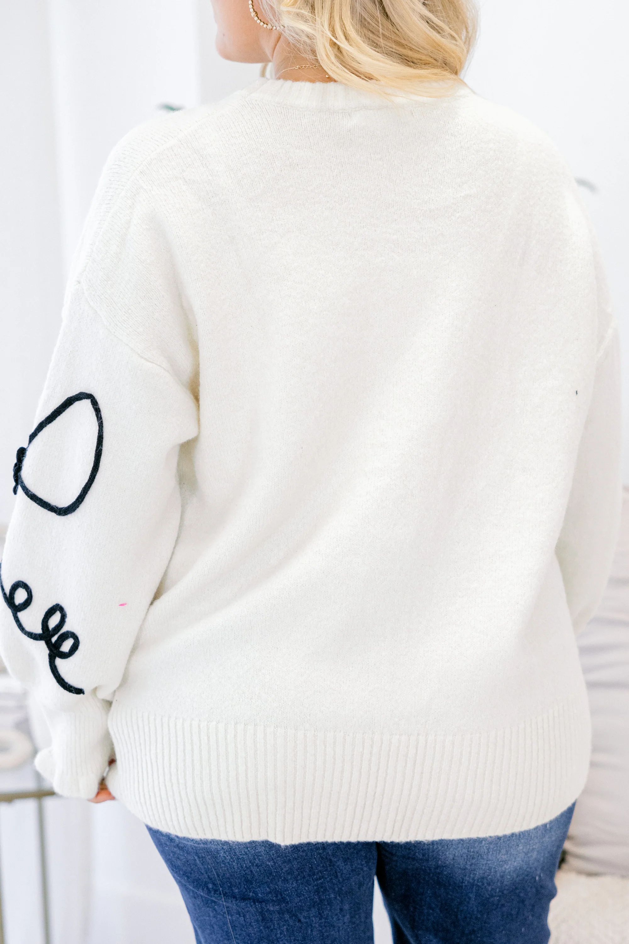 Walk And Sweet Talk Sweater, White - Giverhouse