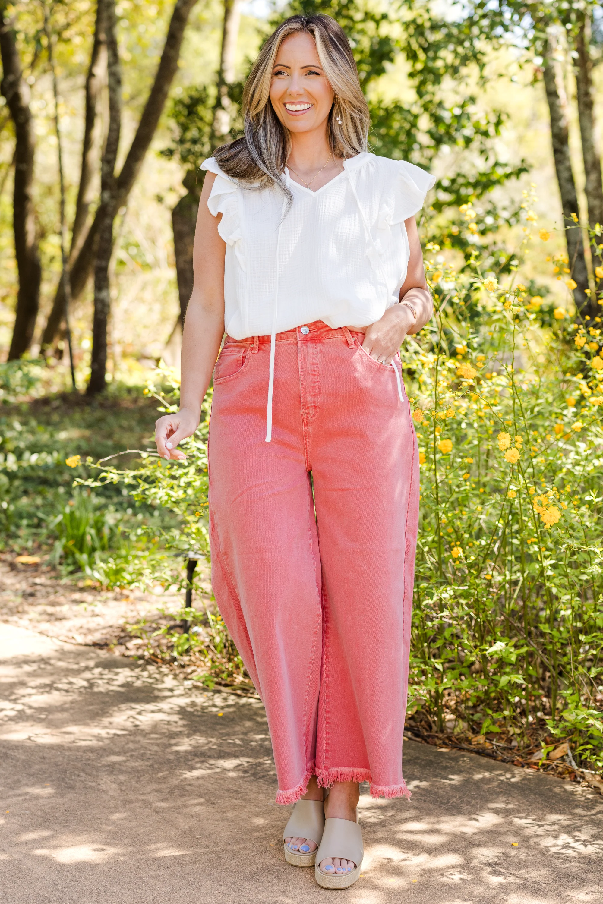 Peachy Keen Jeans, Peach Blossom - Giverhouse