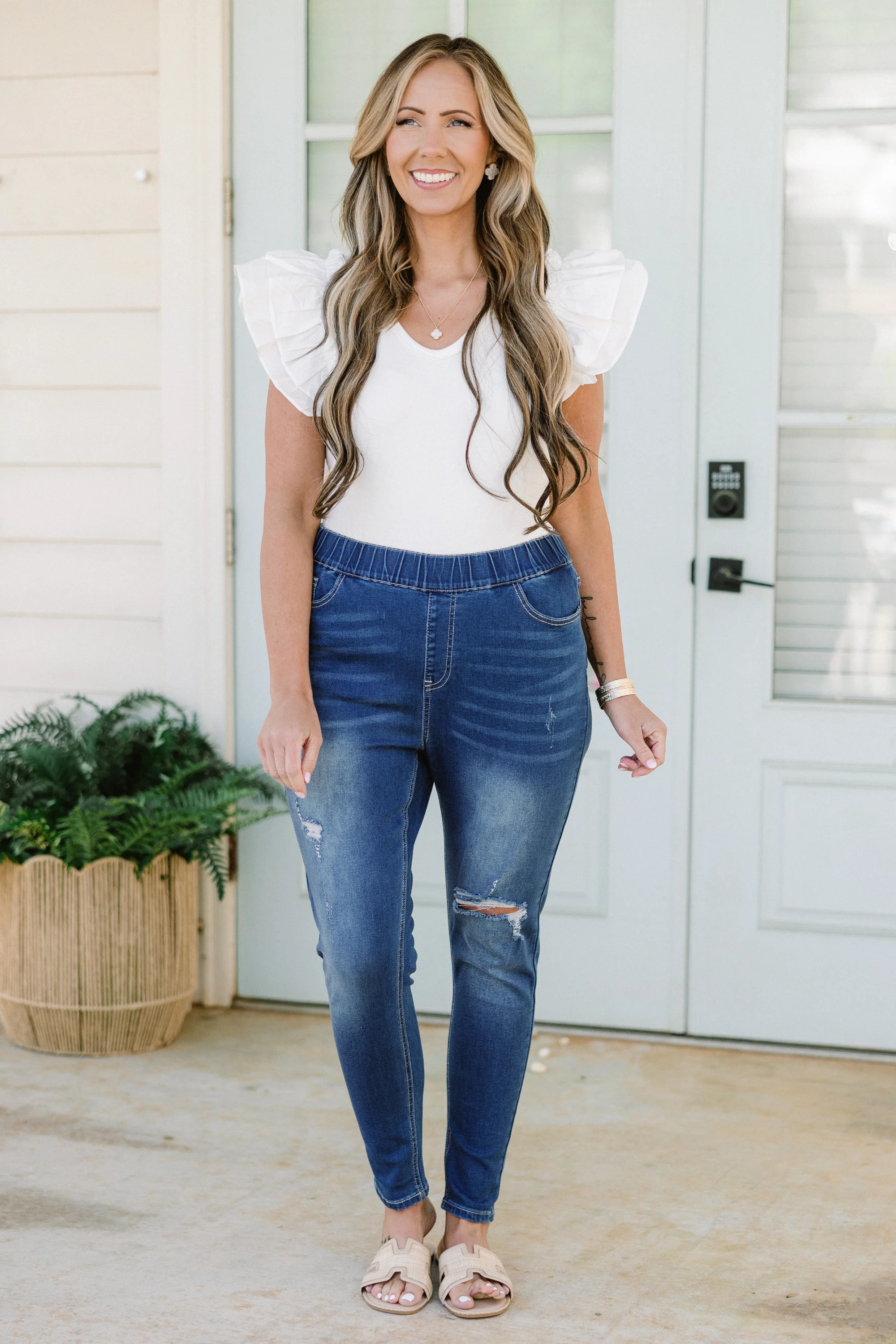 Give Your All Jeggings, Medium Wash - Giverhouse