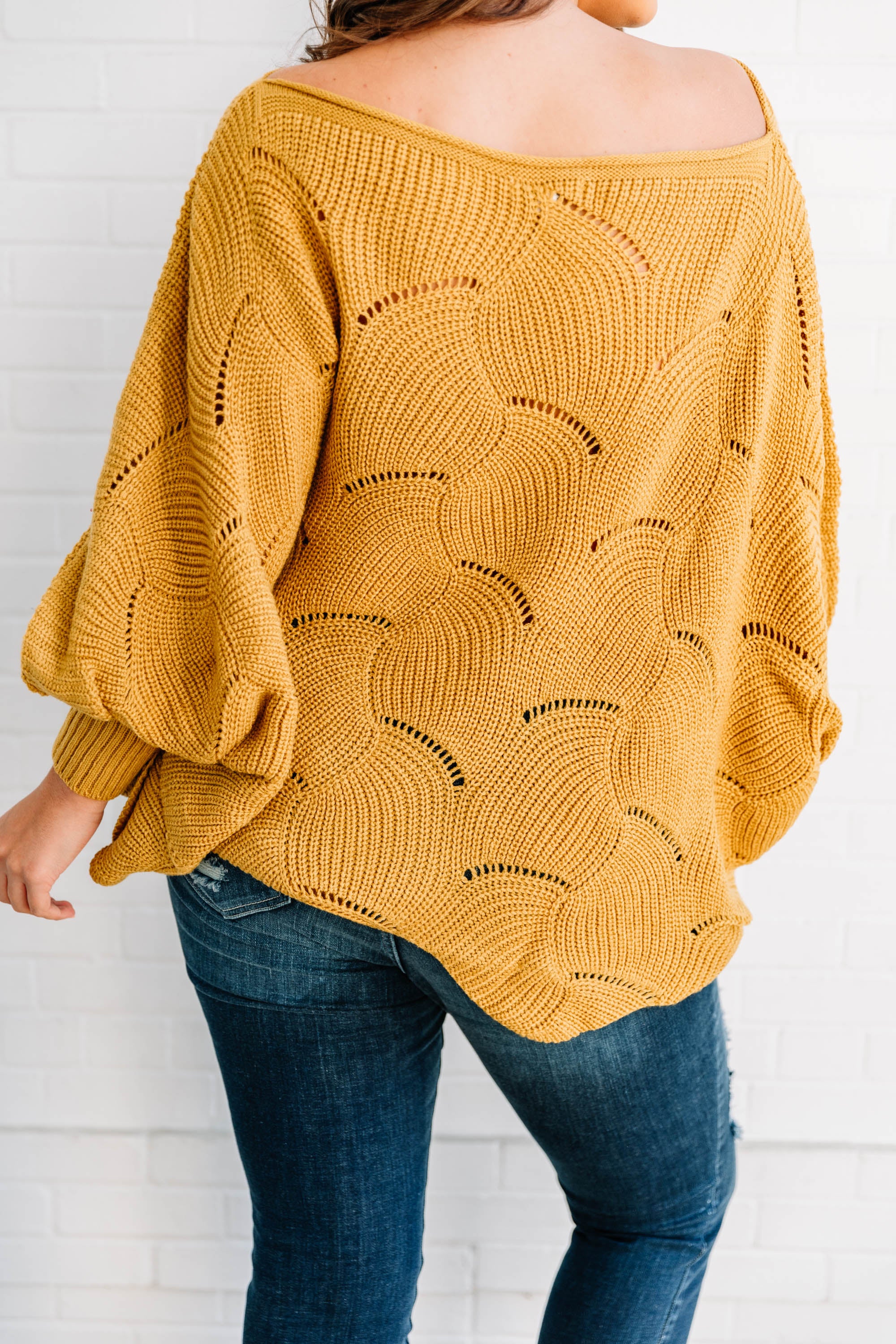 Warm Feelings Sweater, Mustard - Giverhouse
