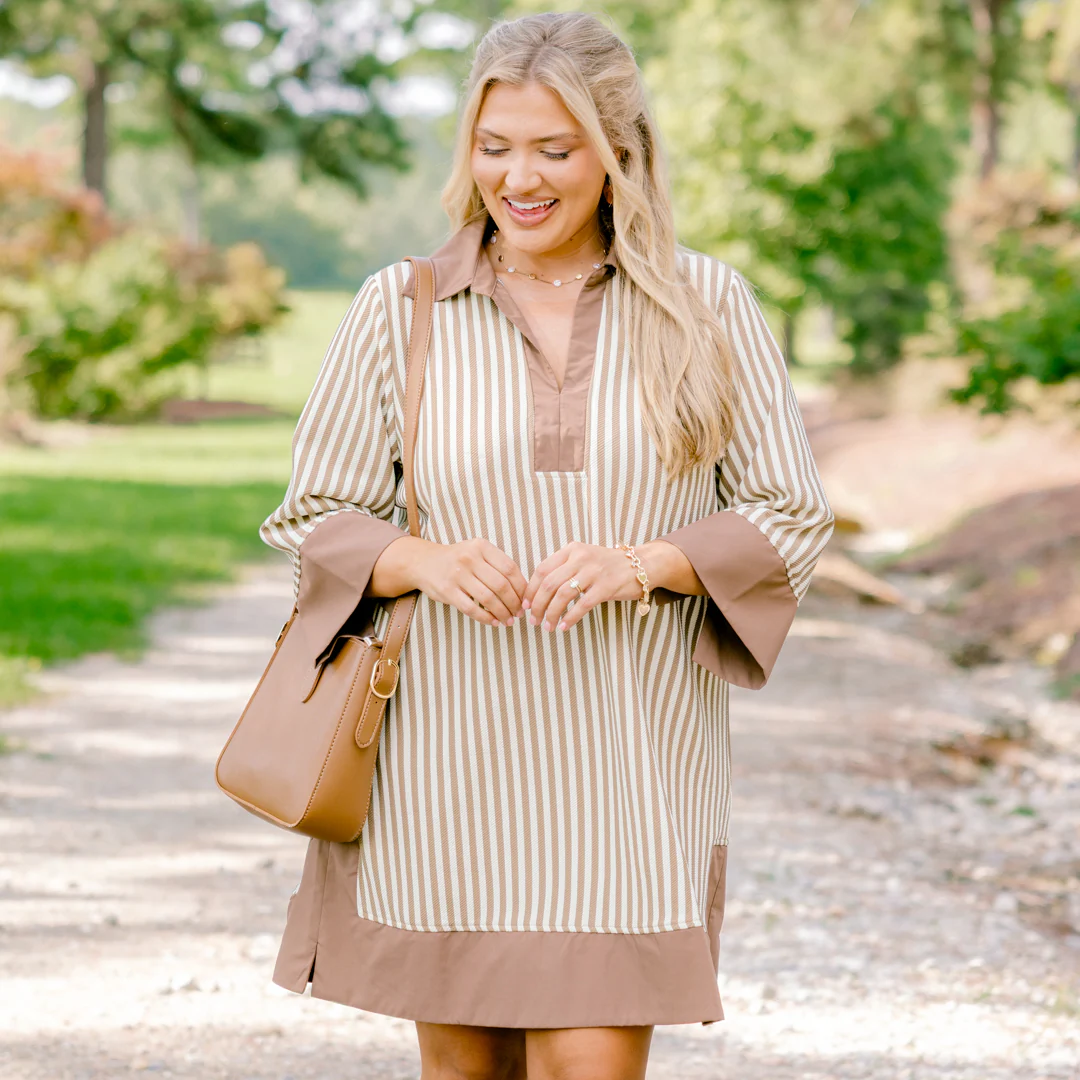 So Proud Dress, Brown - Giverhouse