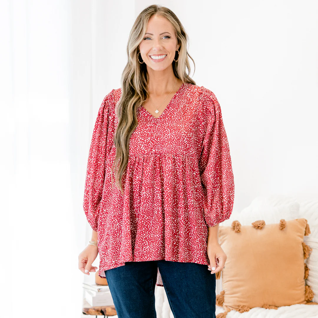 Looking For A Message Top, Red - Giverhouse