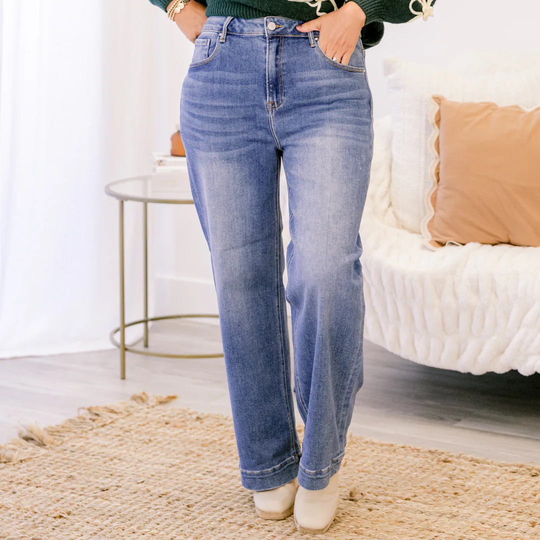 Checking All The Boxes Jeans, Medium Wash - Giverhouse