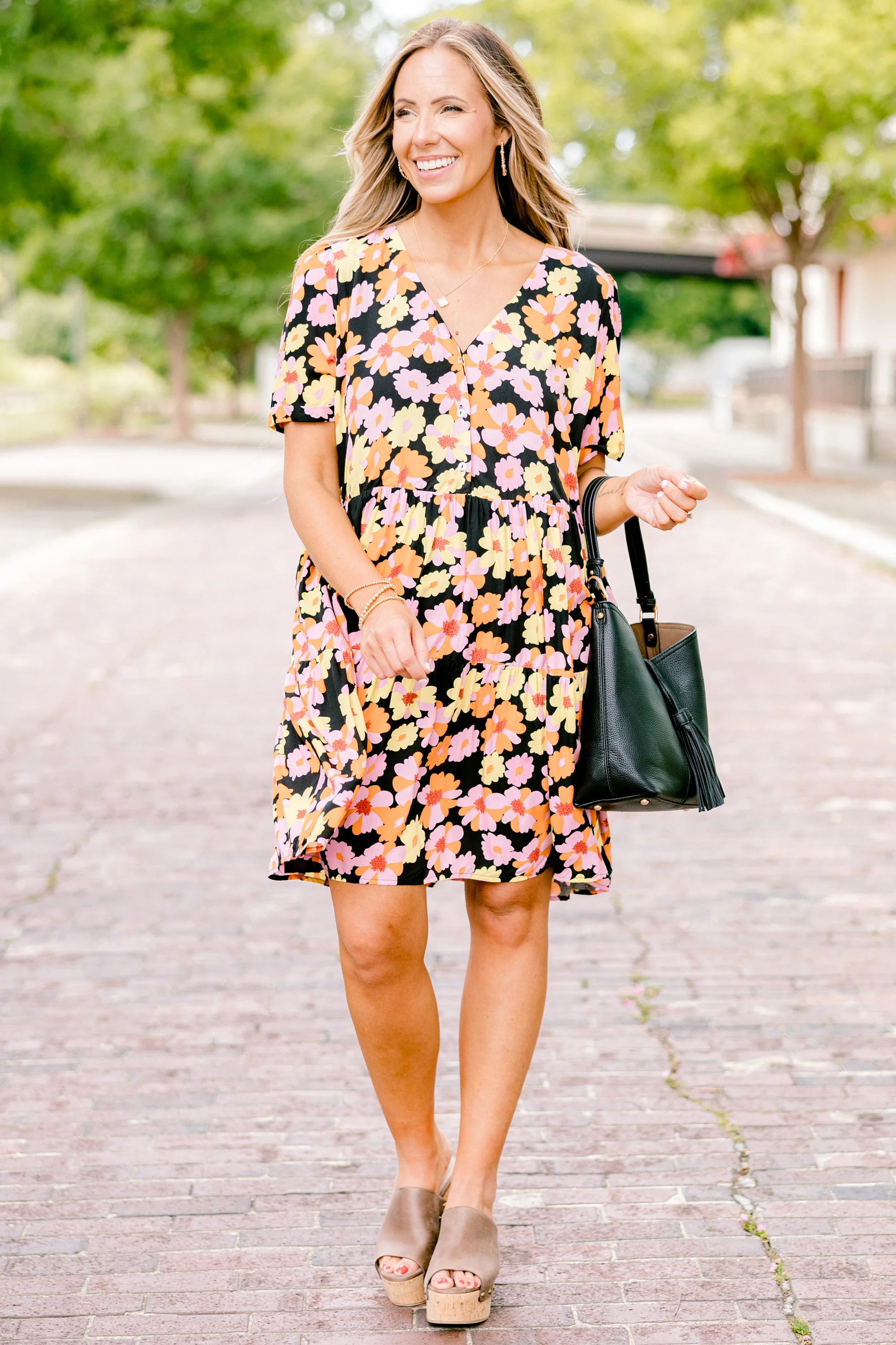 Never Growing Up Babydoll Dress, Black - Giverhouse