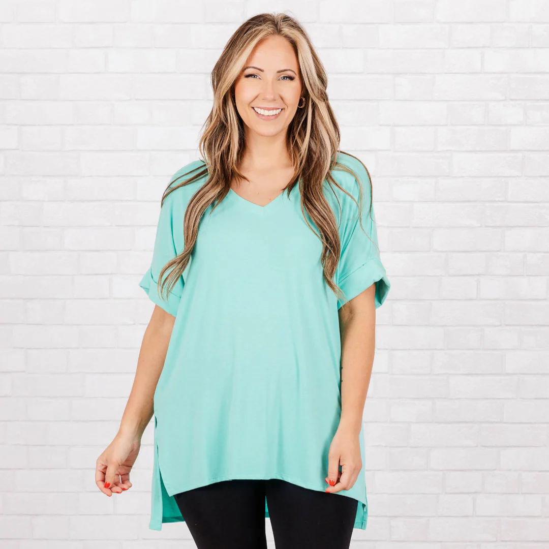 Comfy Travels Top, Mint - Giverhouse
