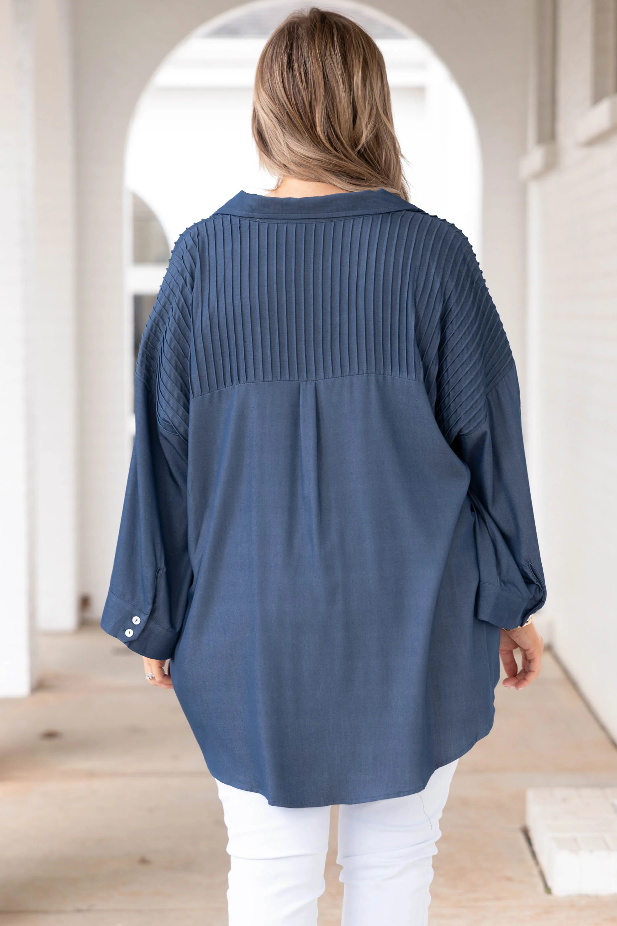 Who Can Say Top, Denim - Giverhouse