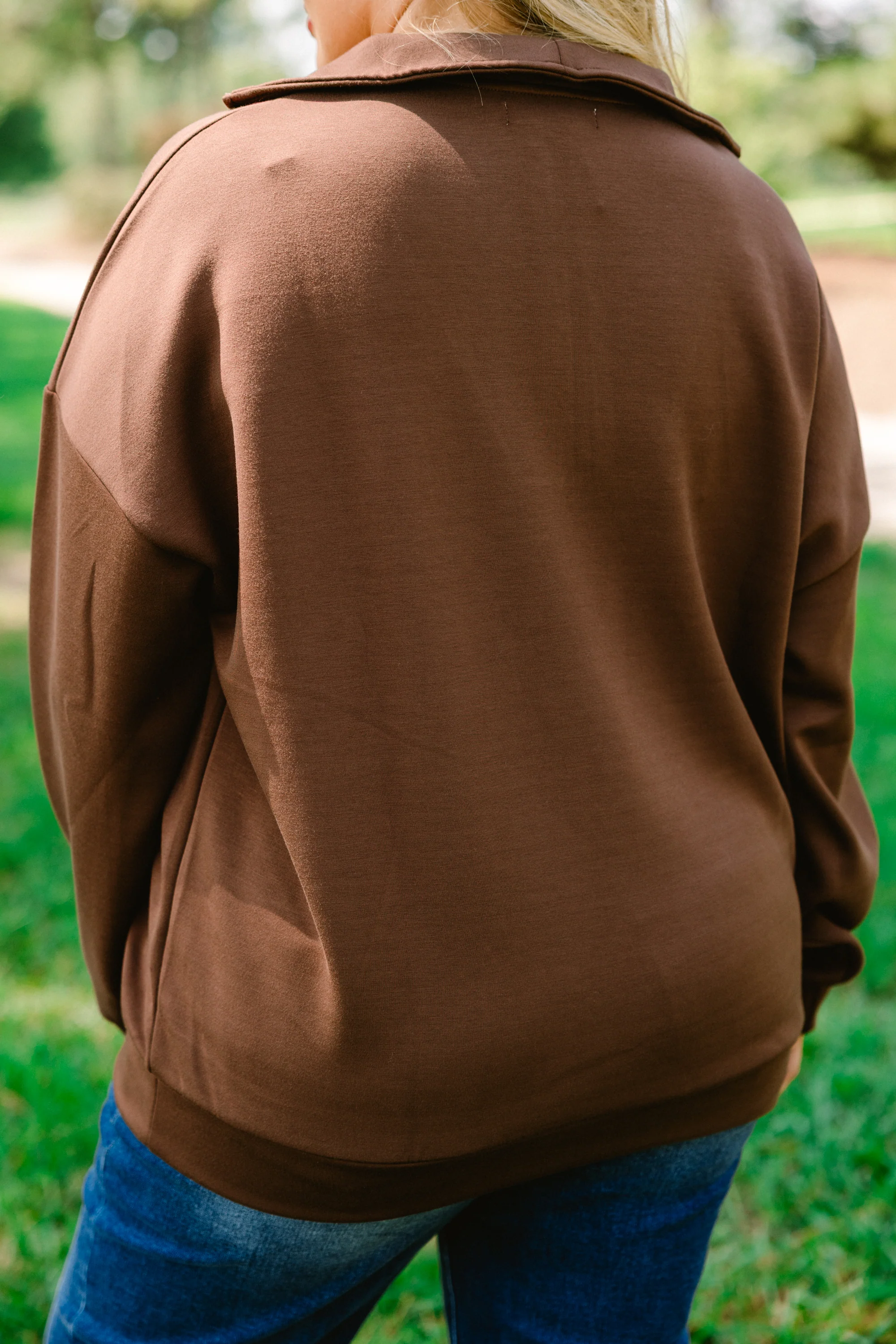 Sporty Chic Pullover, Chocolate - Giverhouse