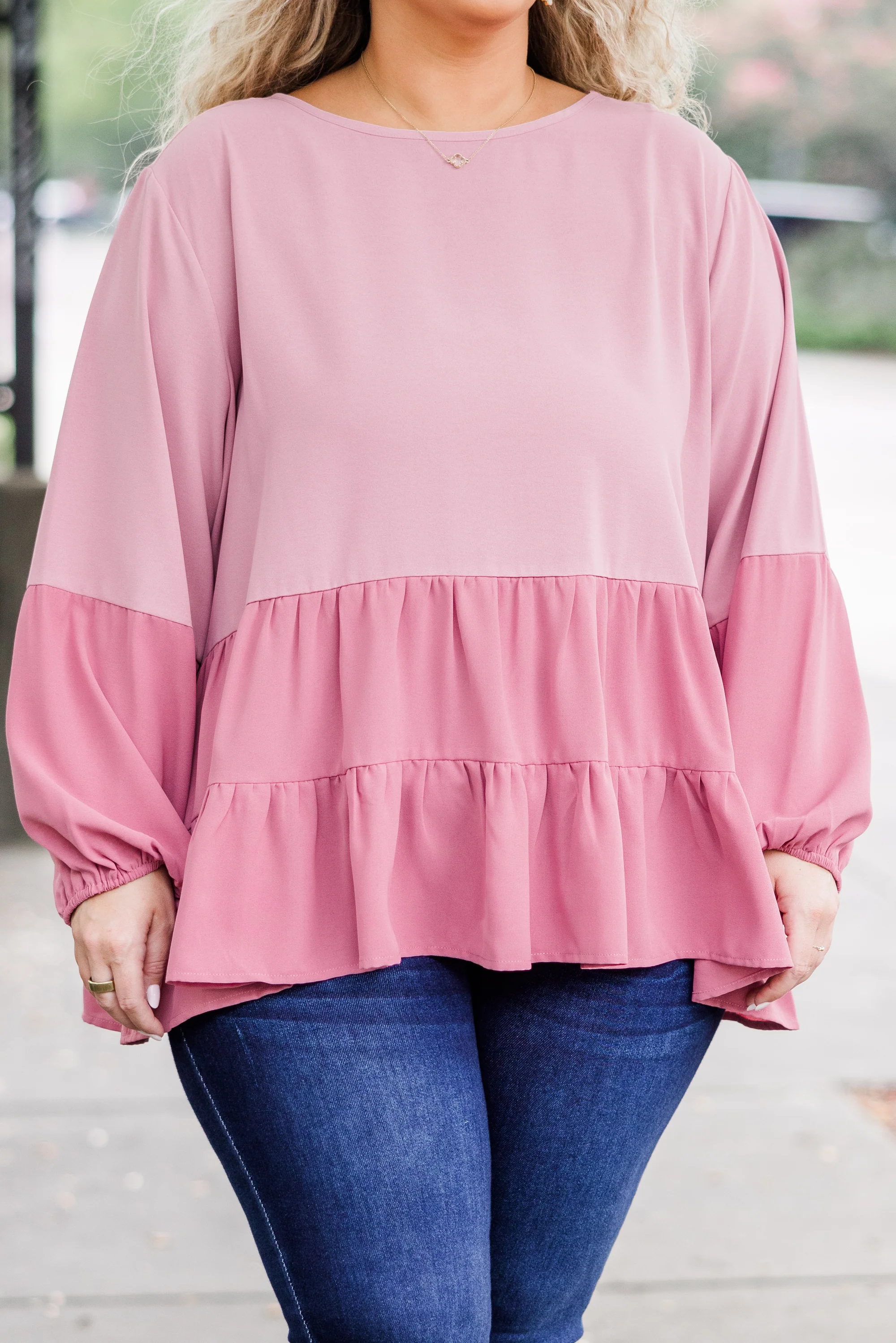 One Call Away Top, Mauve - Giverhouse