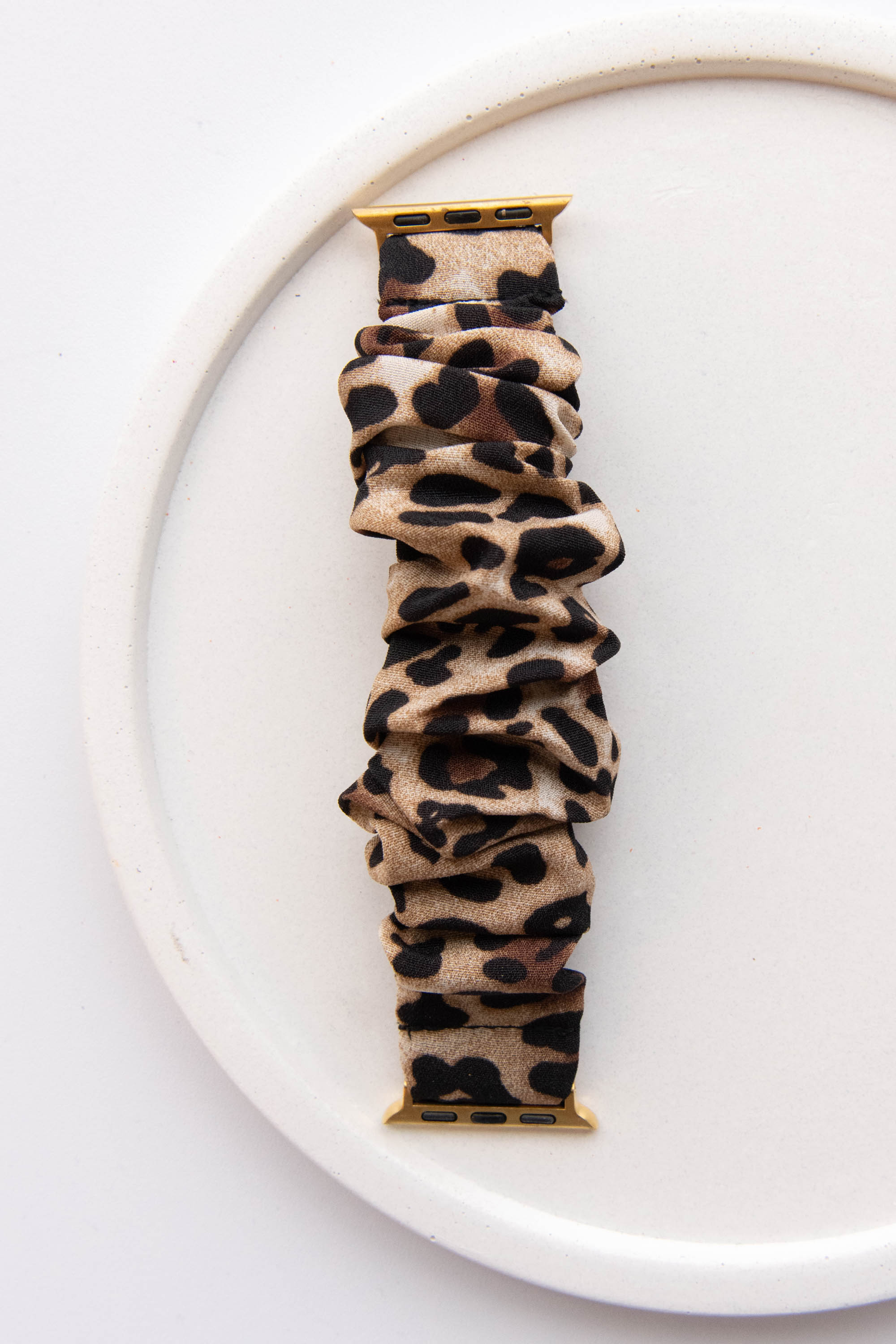 Time To Go Scrunchband, Beige Leopard - Giverhouse