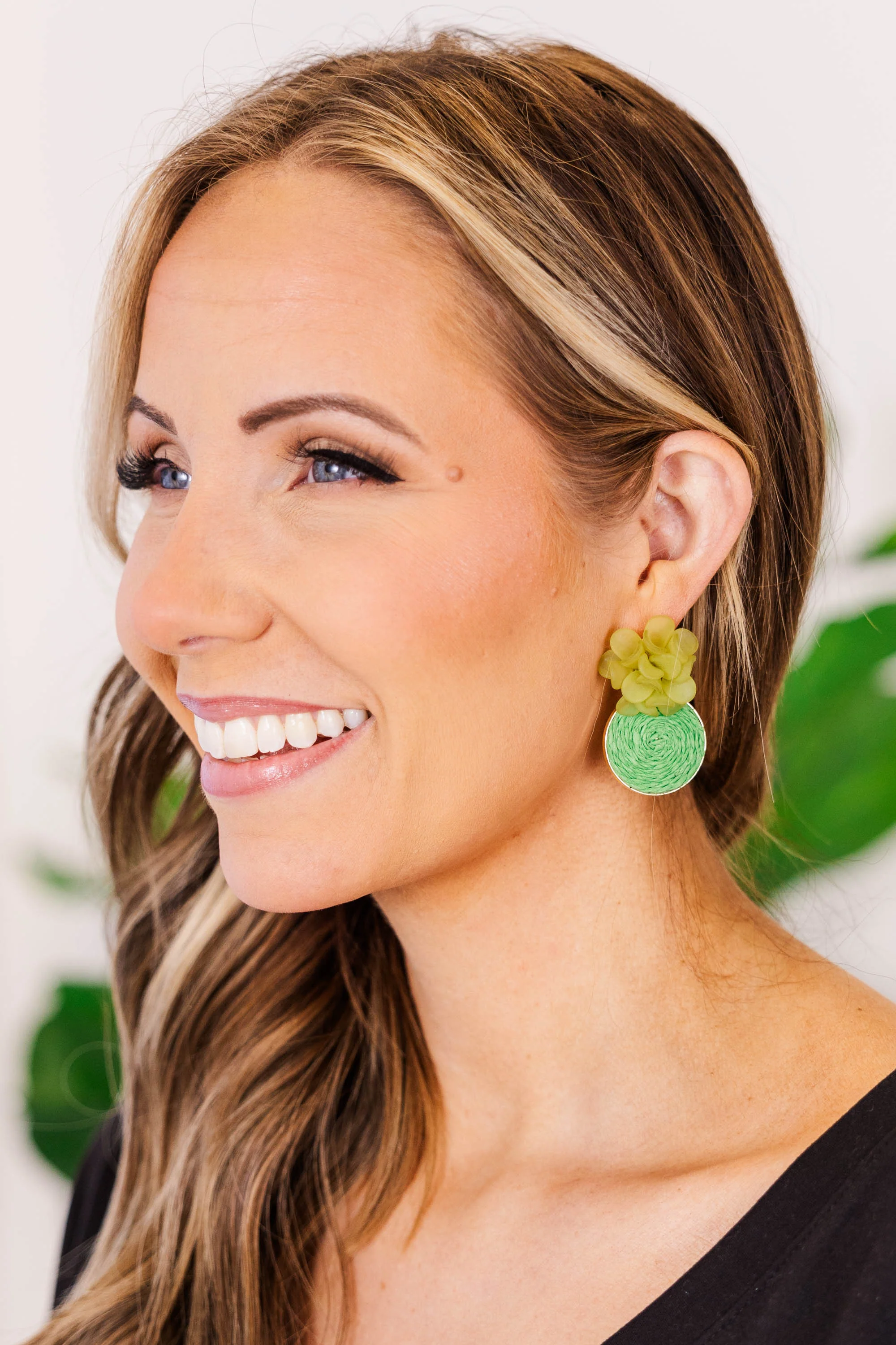 Don't Push Your Luck Earrings, Green - Giverhouse