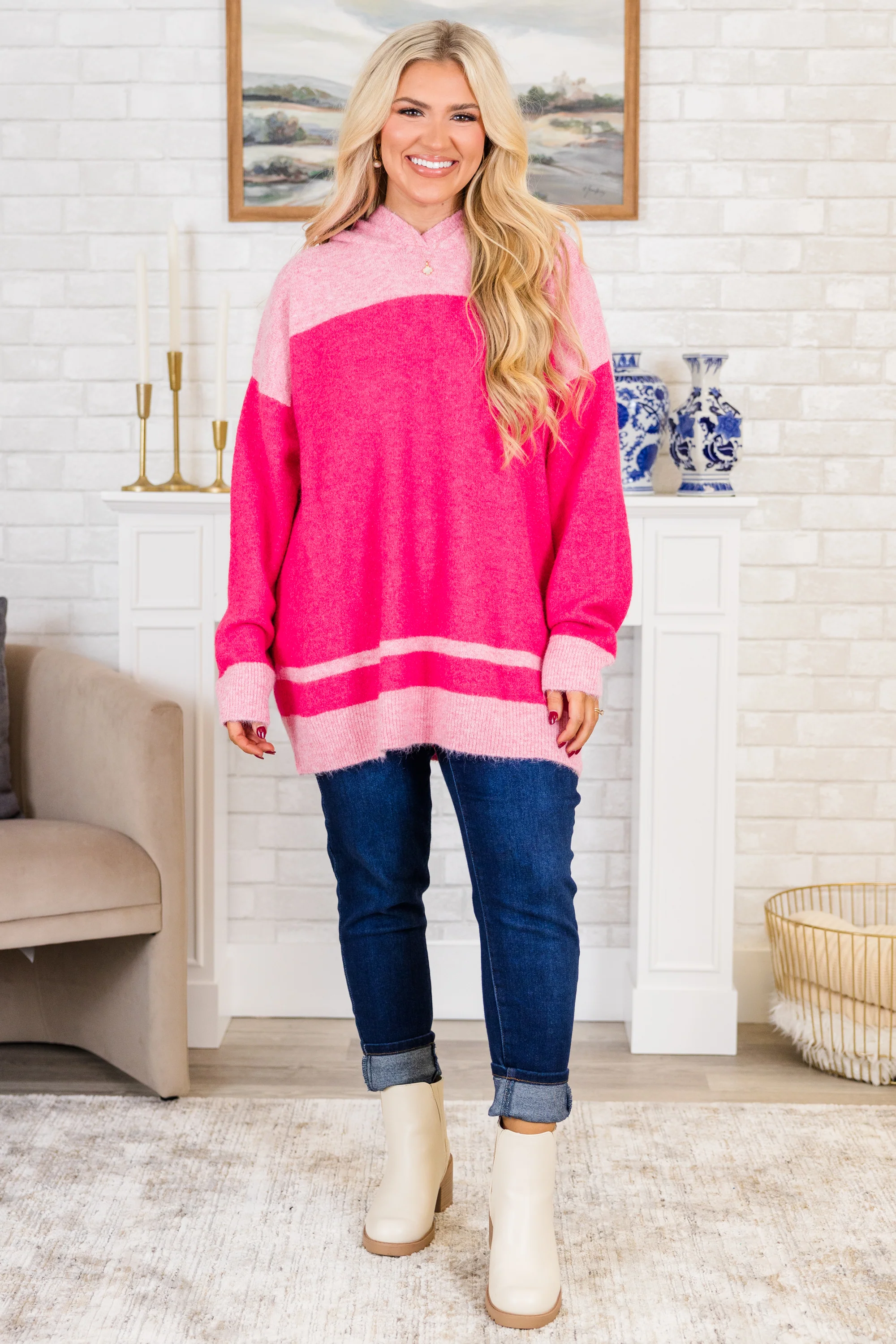 Let Me Talk Sweater, Pink - Giverhouse