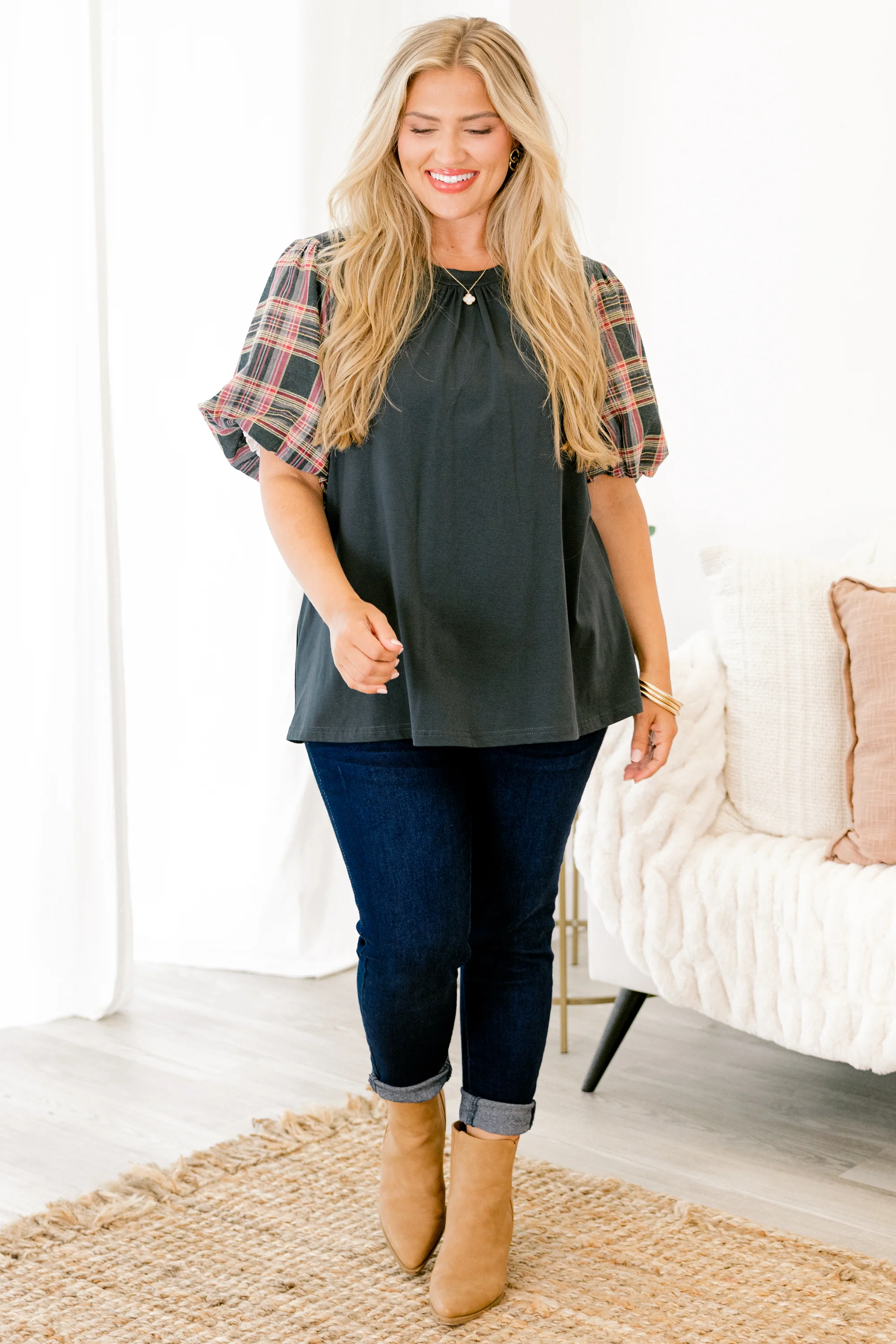 Joyful Days Top, Green - Giverhouse