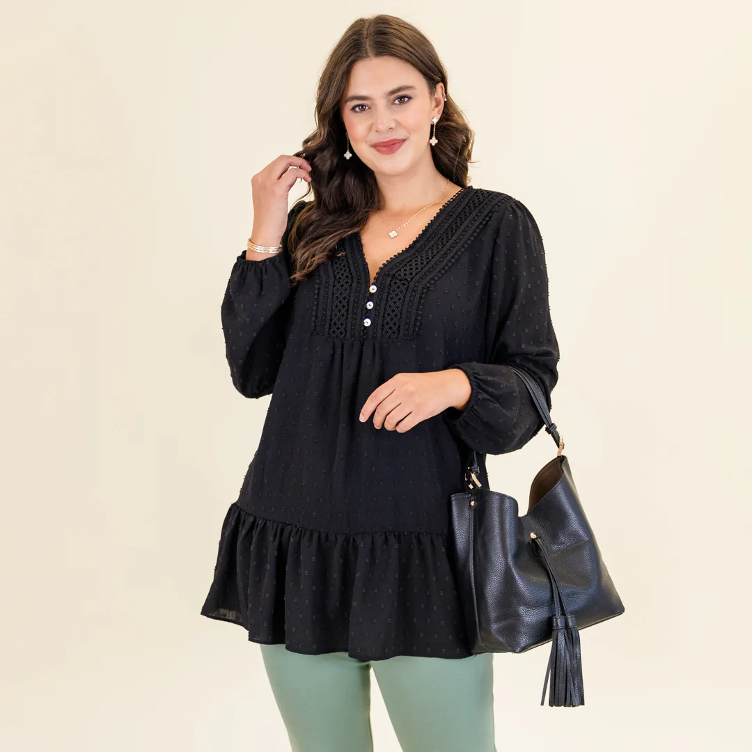 Be Mine For The Night Top, Black - Giverhouse