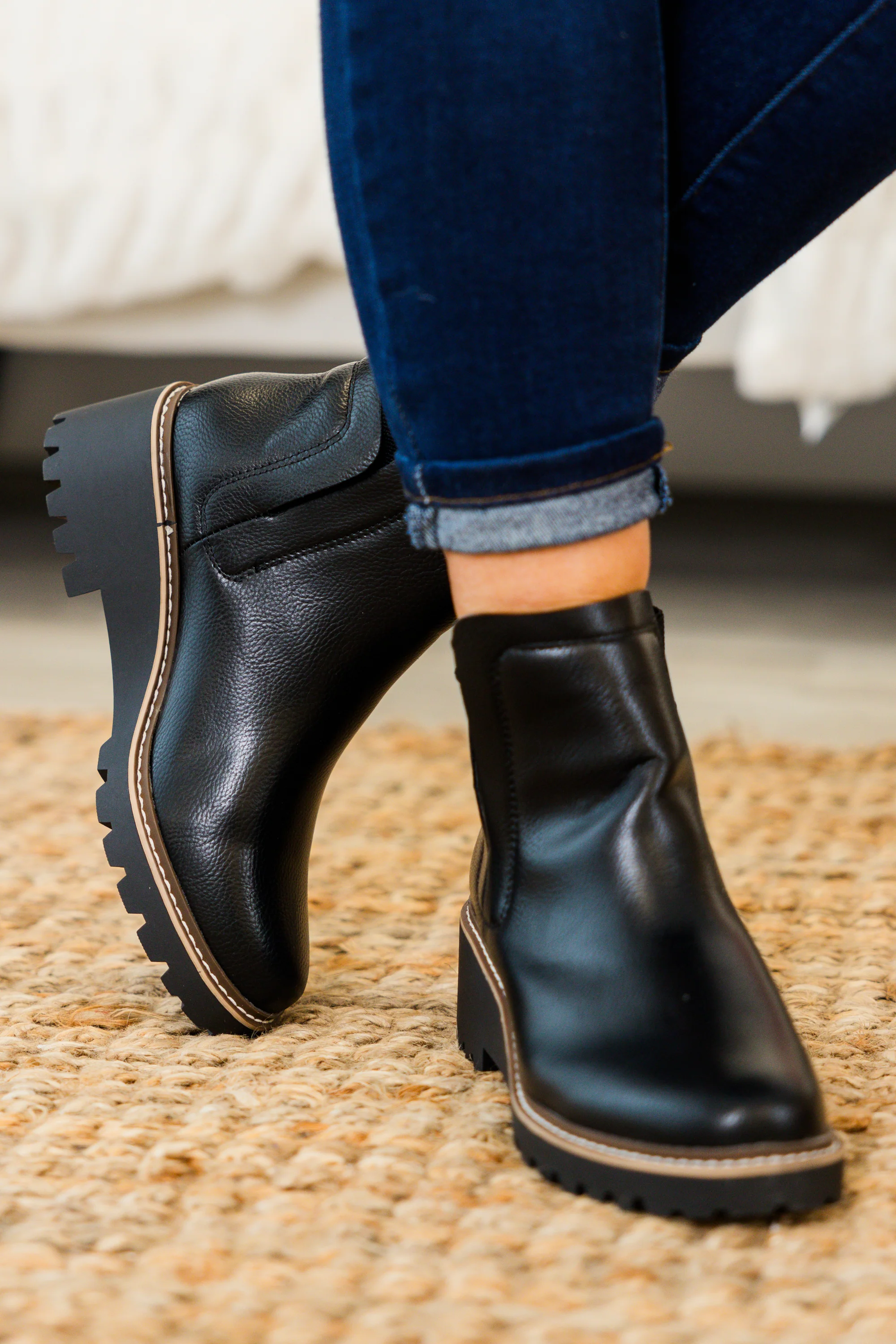Sleek Street Booties, Black - Giverhouse