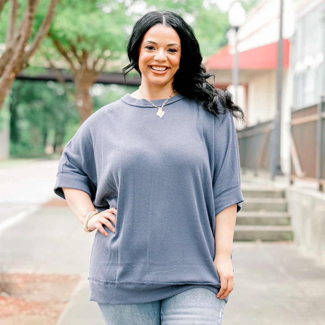 Because Of Us Top, Denim - Giverhouse