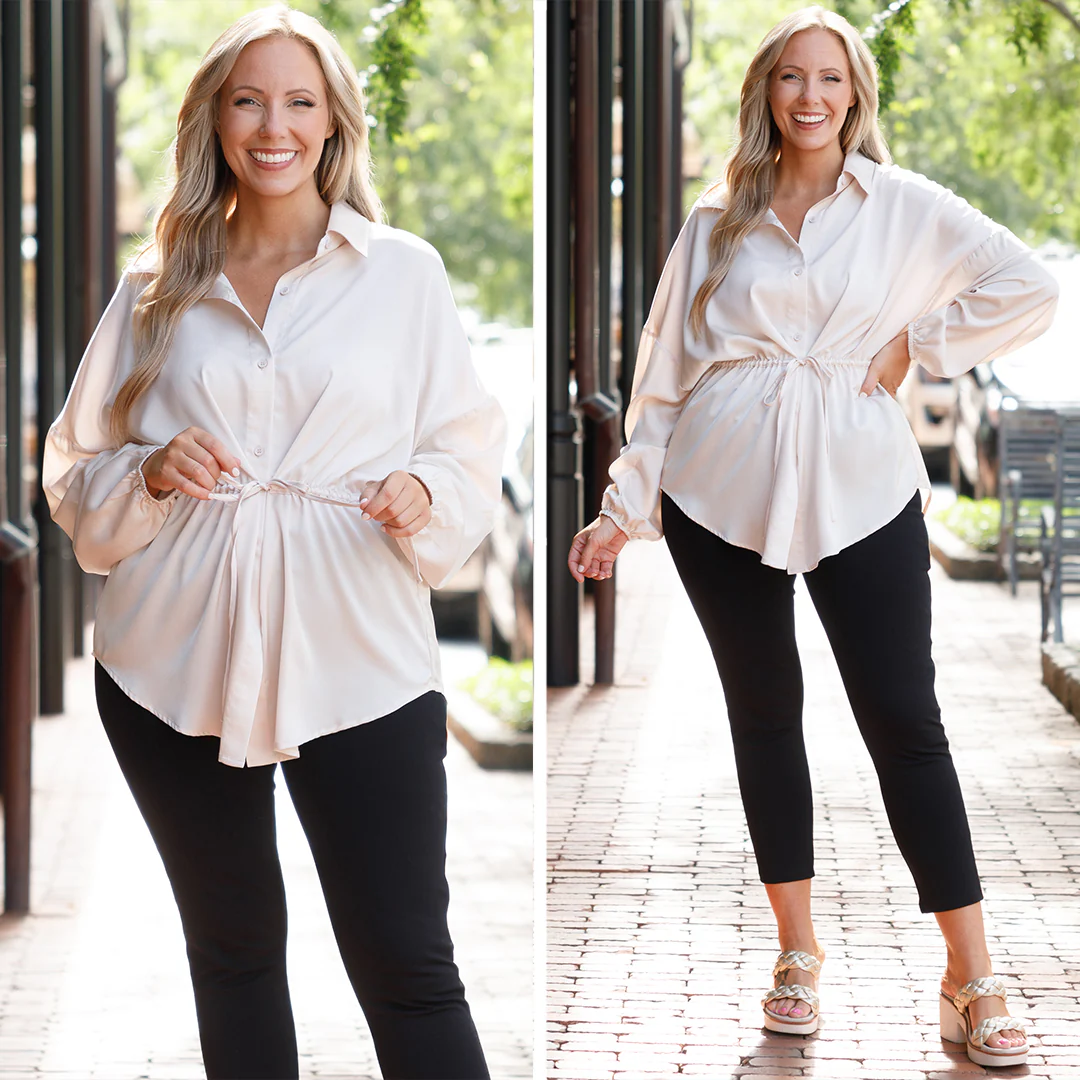 For The Weekend Blouse, Cream - Giverhouse