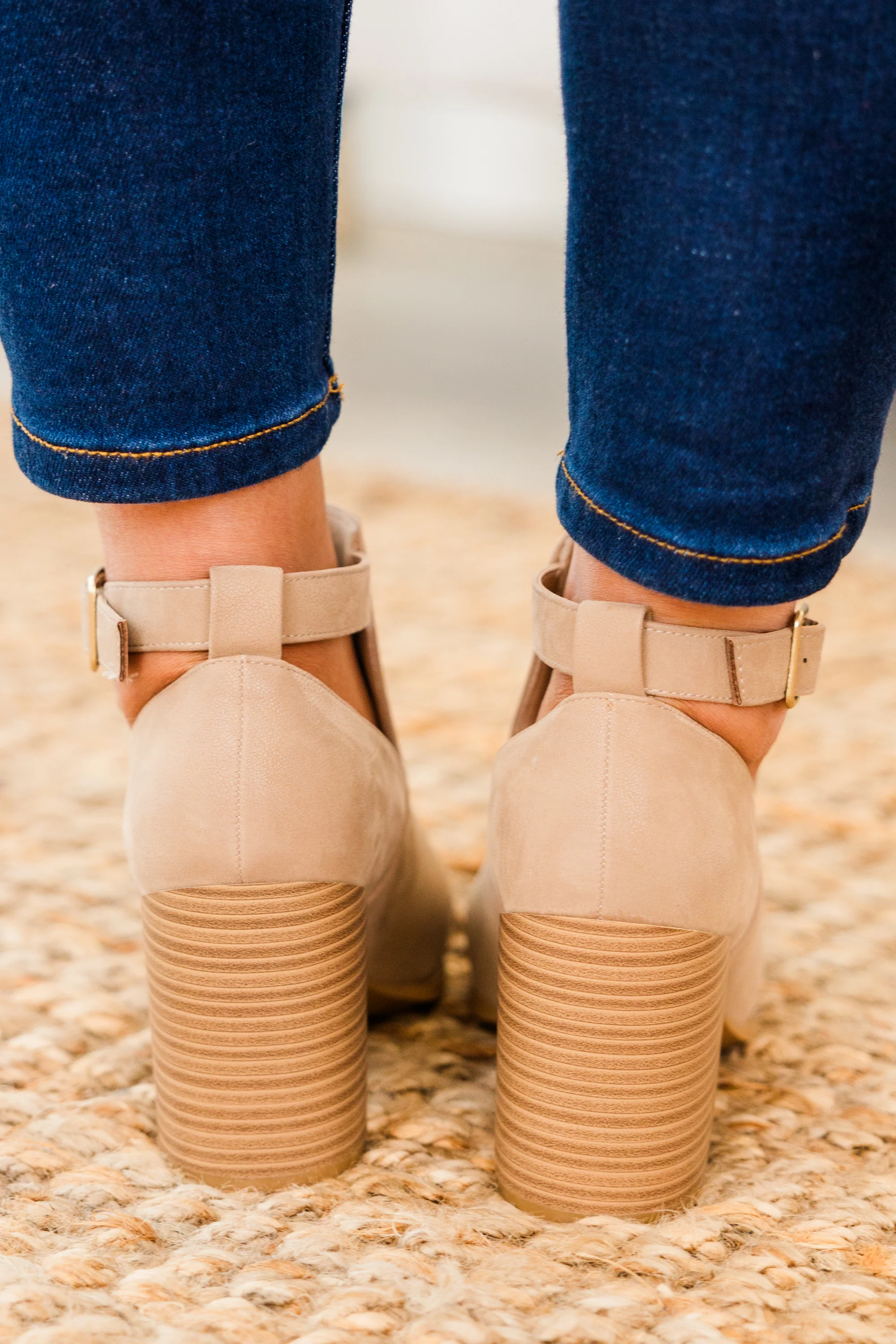 Lost Your Chance Booties, Taupe - Giverhouse