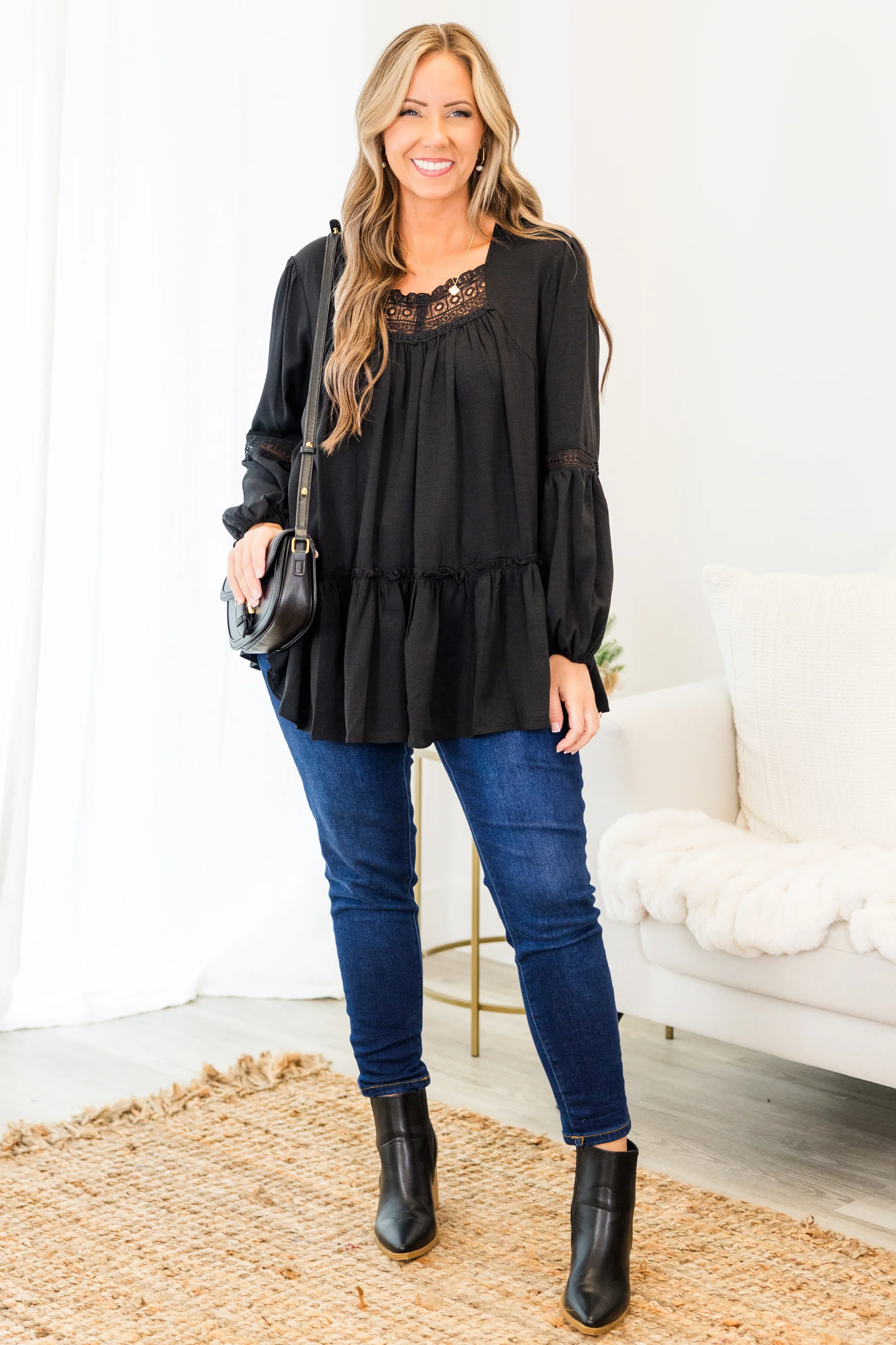 Words Of Affirmation Top, Black - Giverhouse