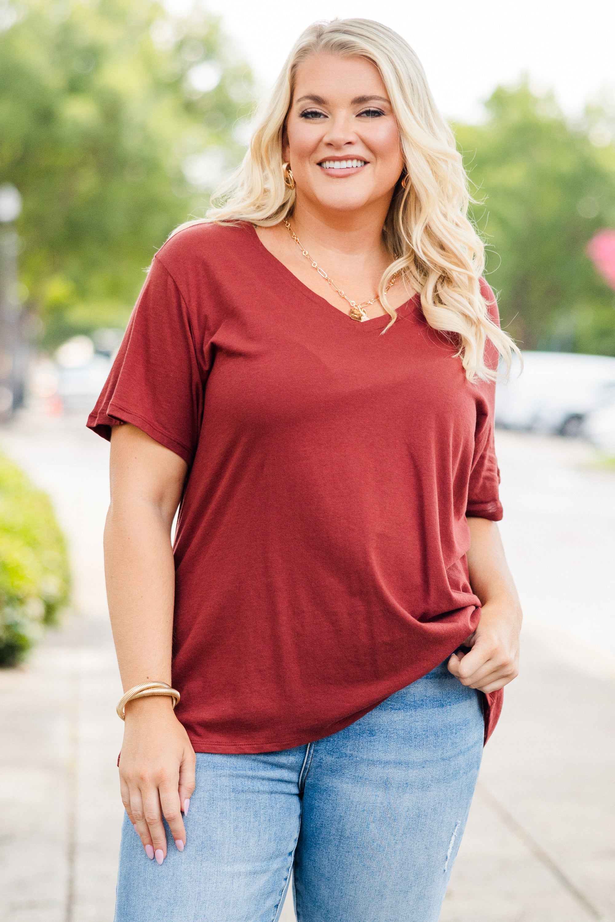 Bright Days Tee, Dark Rust - Giverhouse