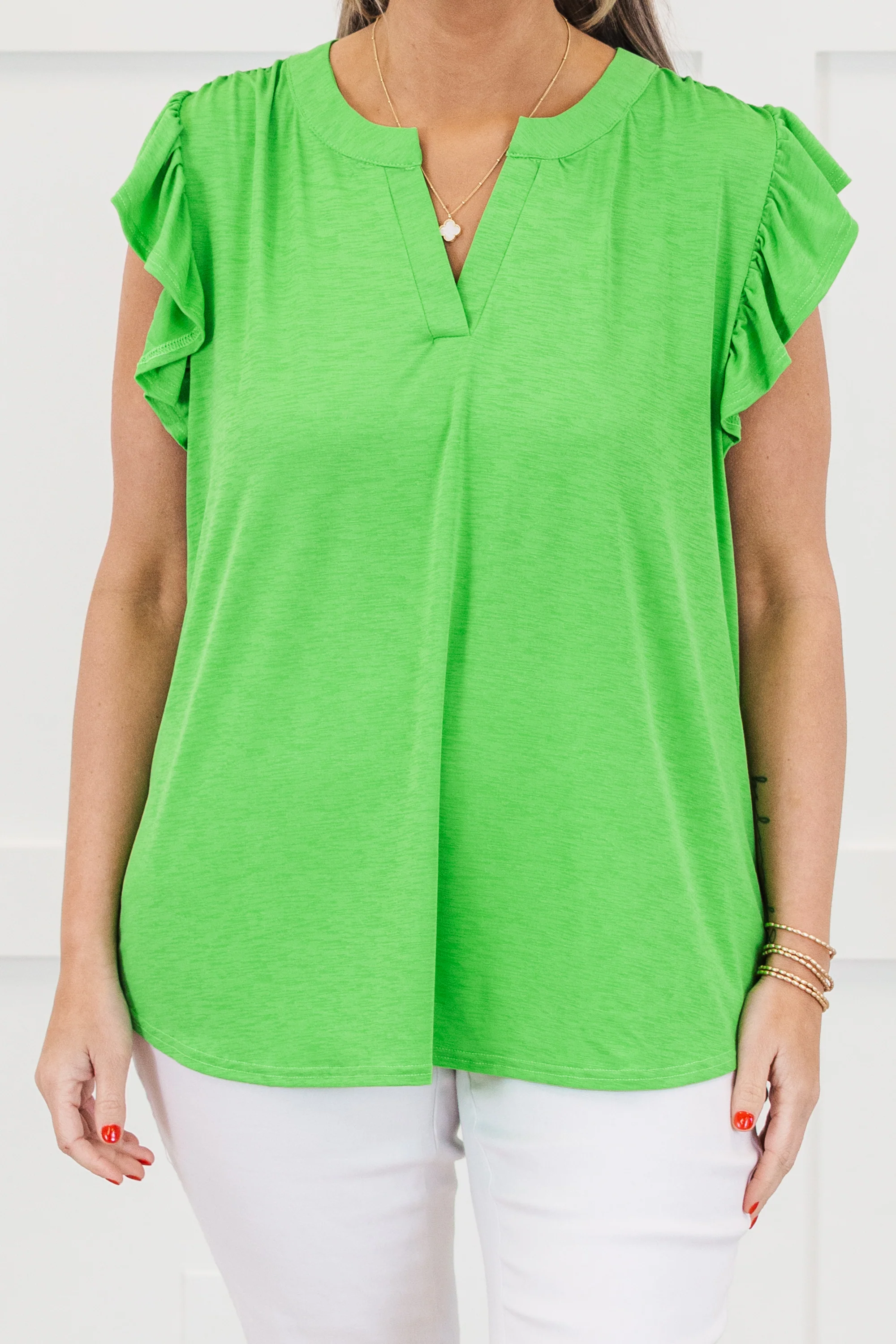 Grace Bay Top, Lime - Giverhouse