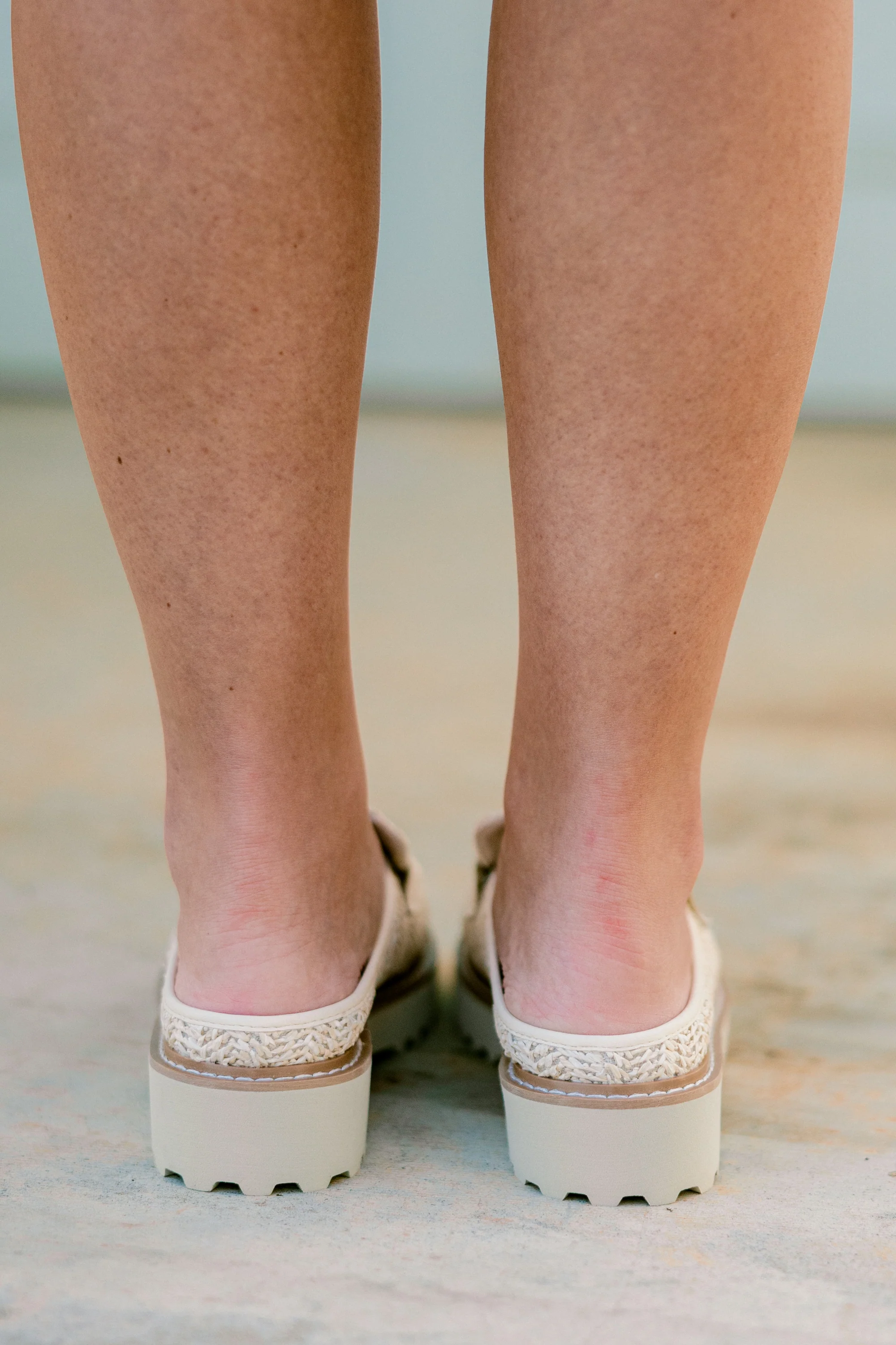 Golden Weave Mules, Natural - Giverhouse