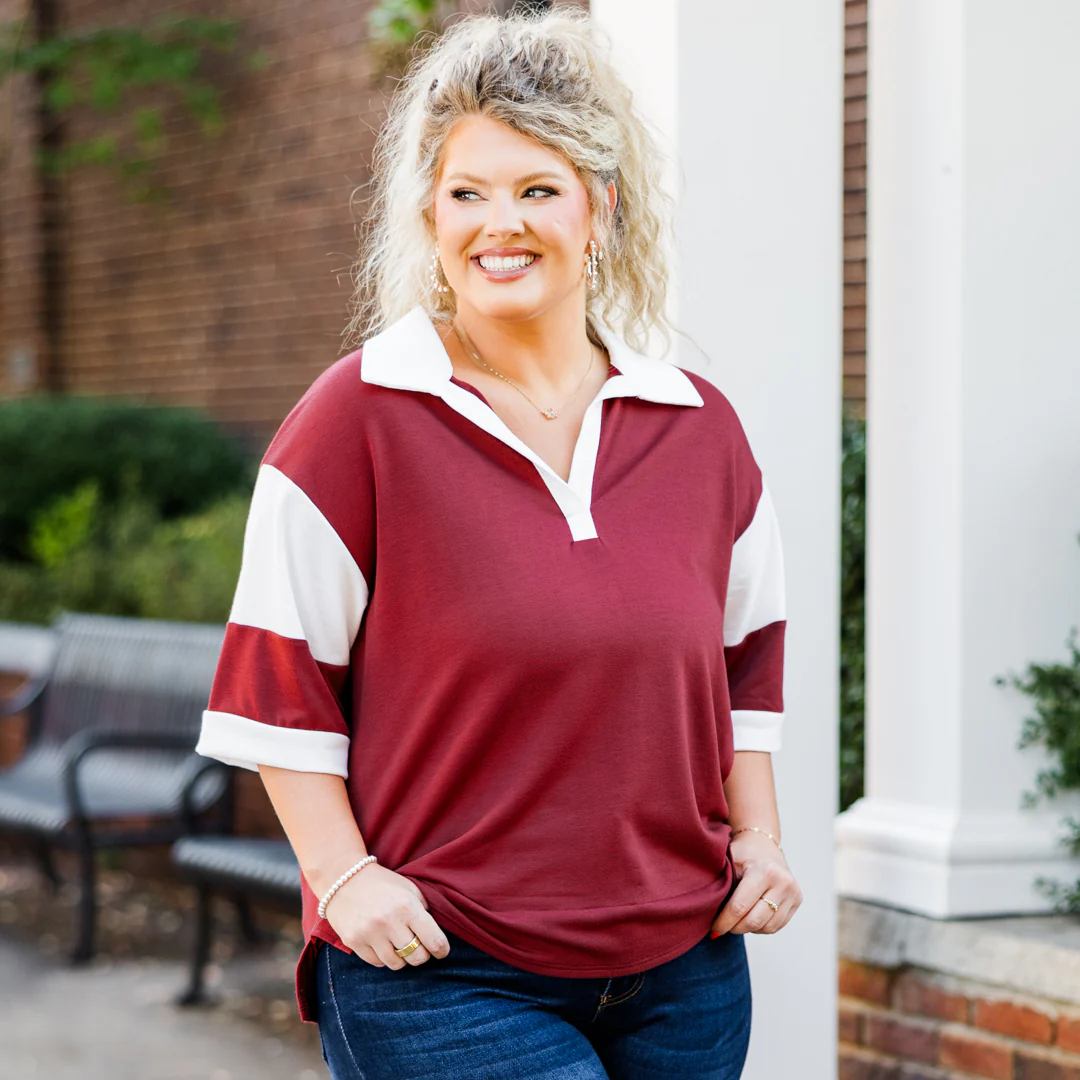 All In To Win Top, Marsala - Giverhouse