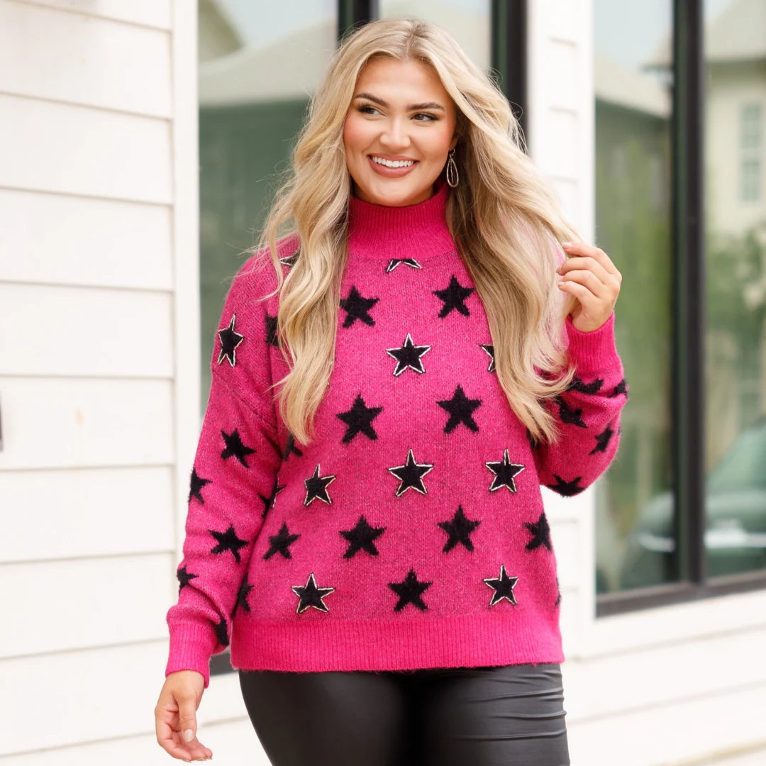 Starry Stables Sweater, Hot Pink - Giverhouse