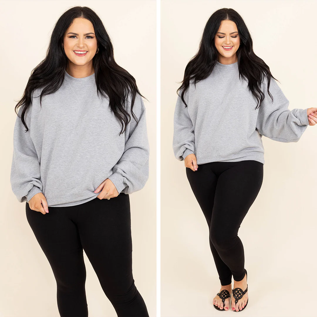 Loungy Looks Pullover, Heather Gray - Giverhouse