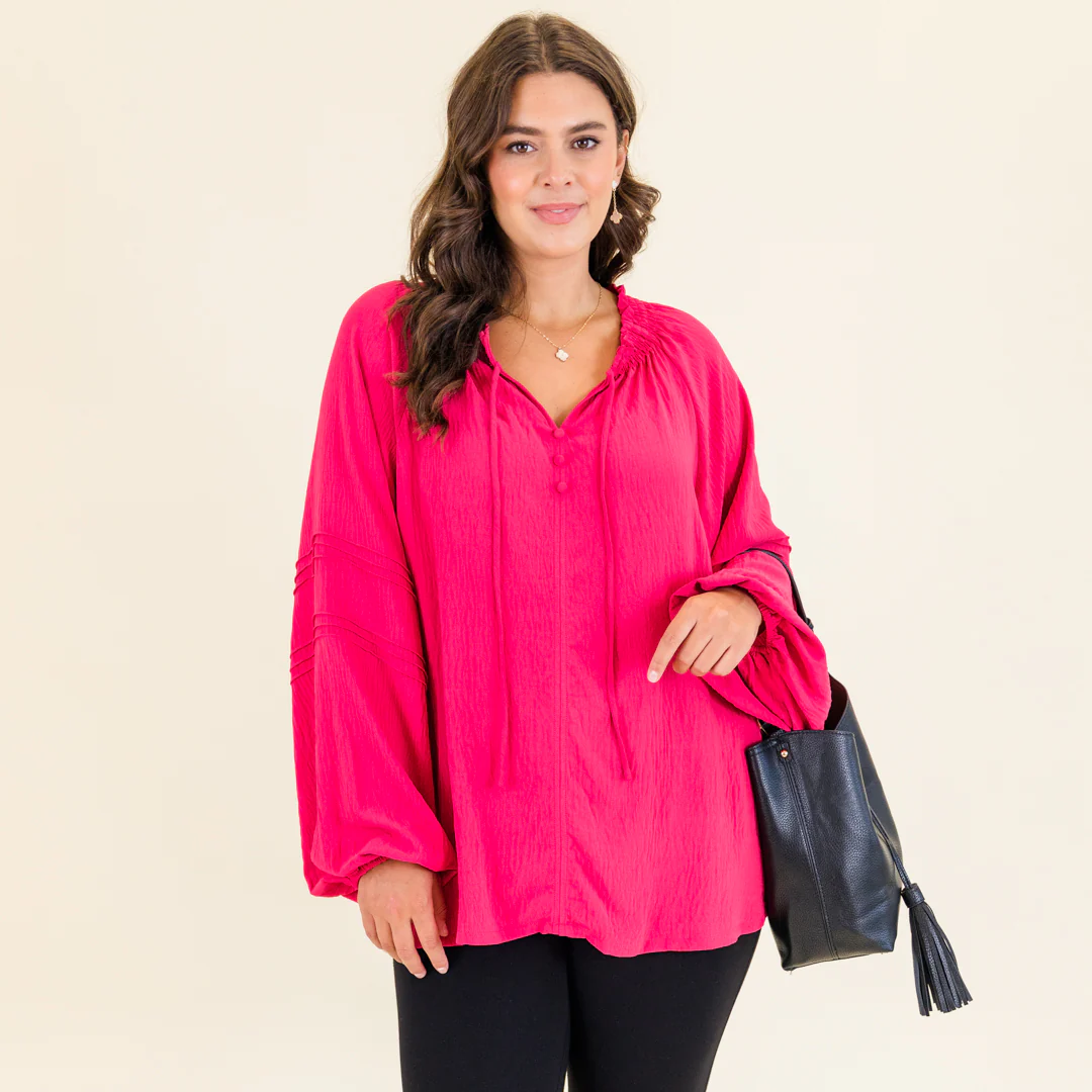 Adulting Is Hard Top, Fuchsia - Giverhouse