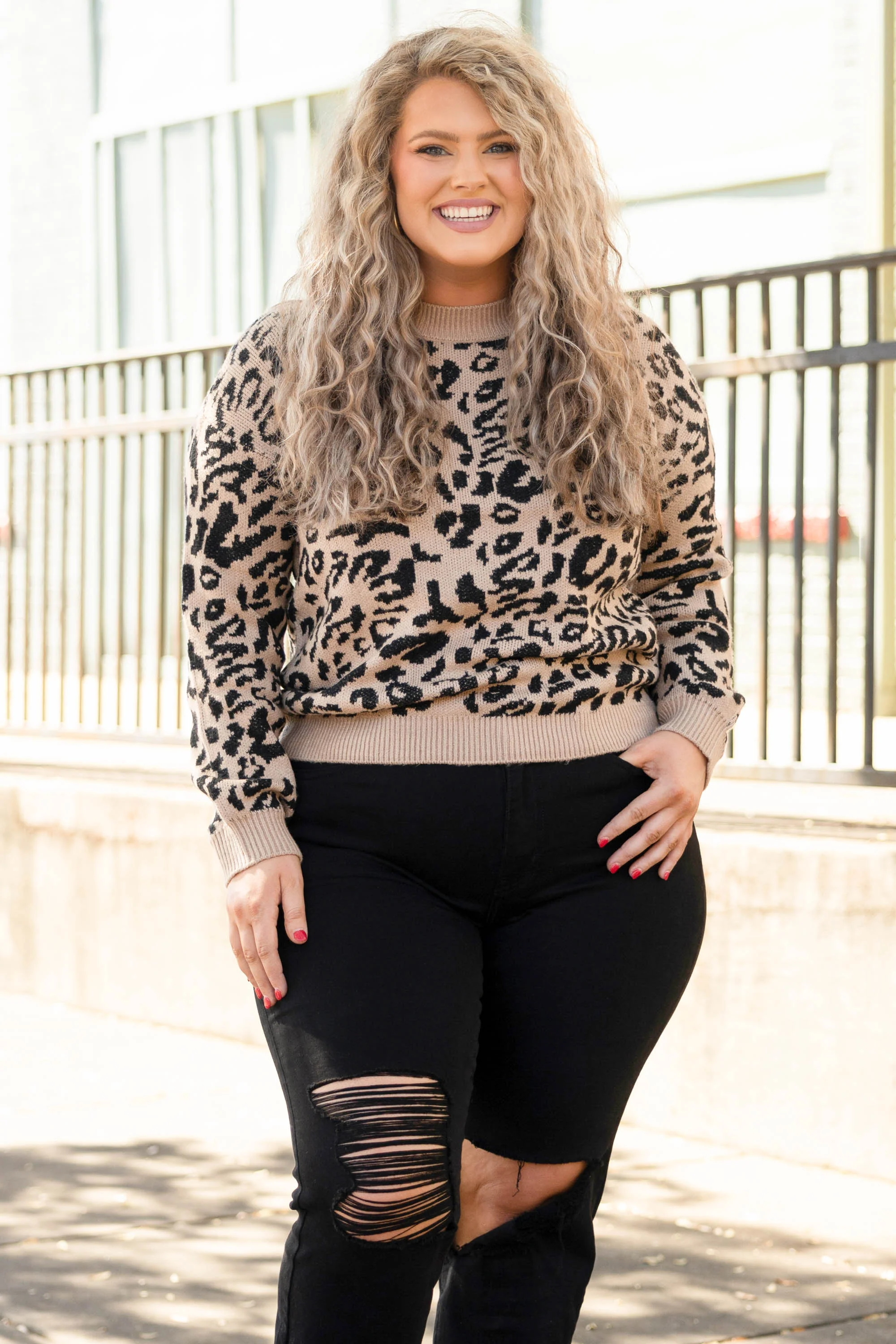 On the Hunt Sweater, Tan - Giverhouse