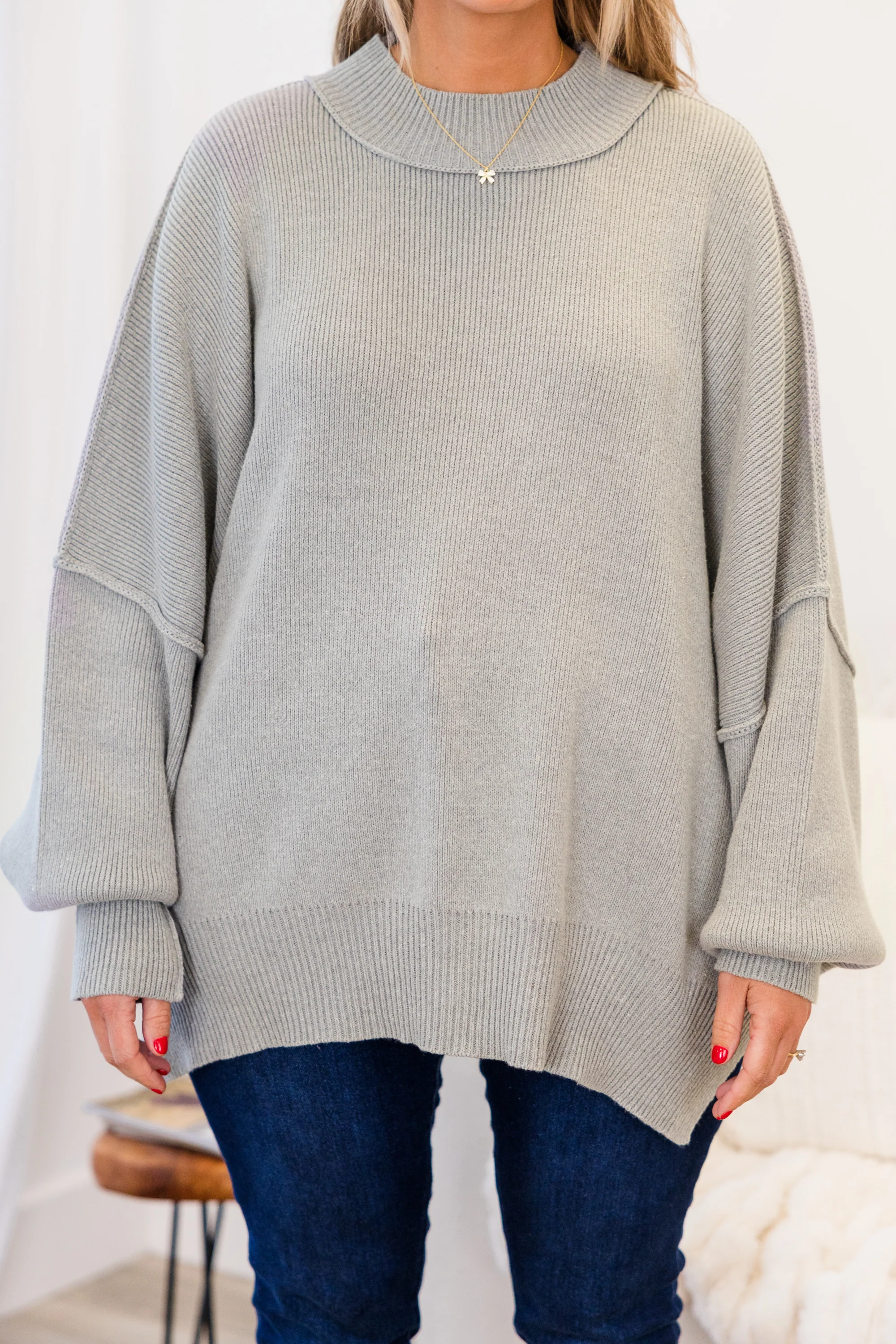 Magically Me Sweater, Heather Grey - Giverhouse