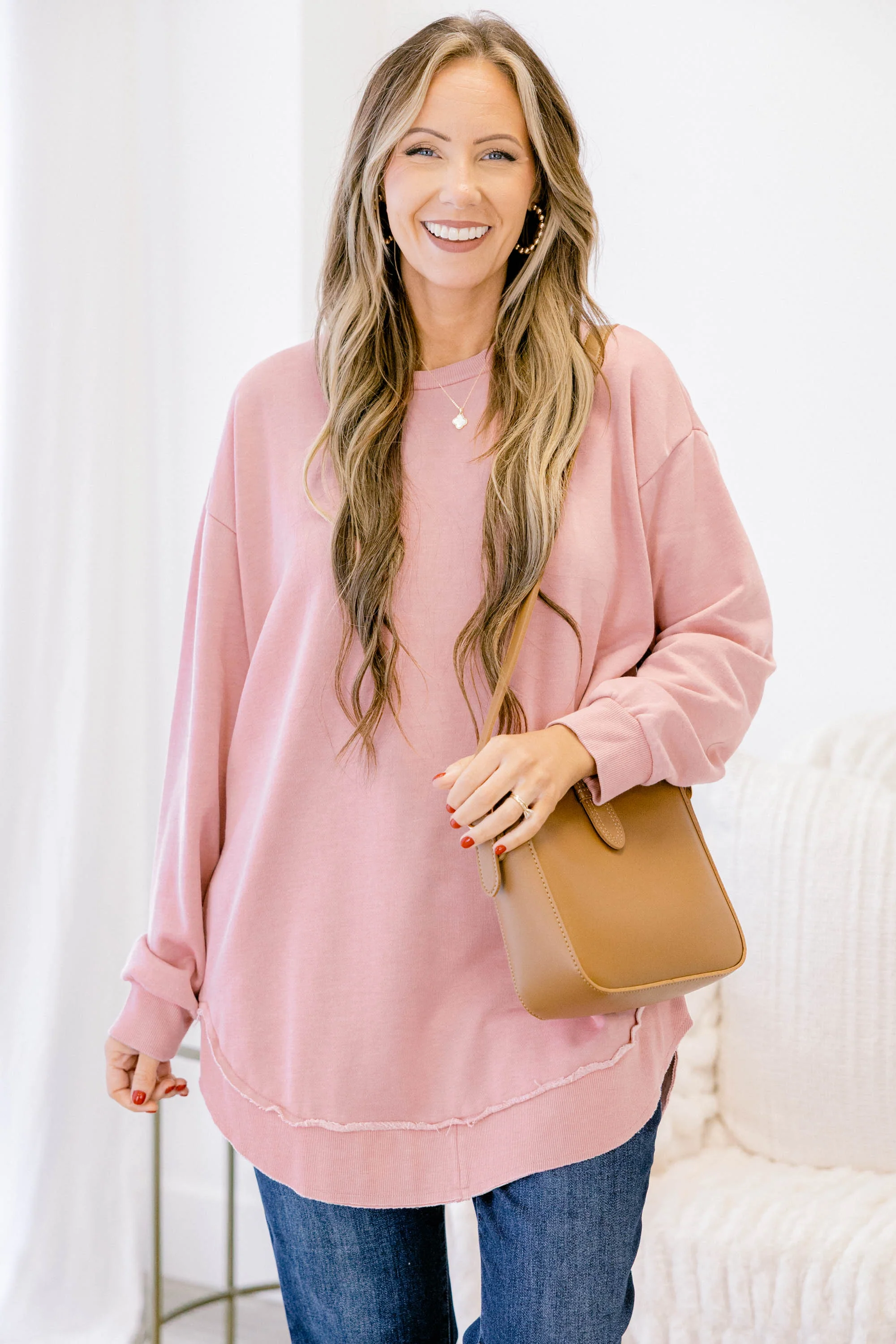 My Life In Pink Tunic, Light Pink - Giverhouse