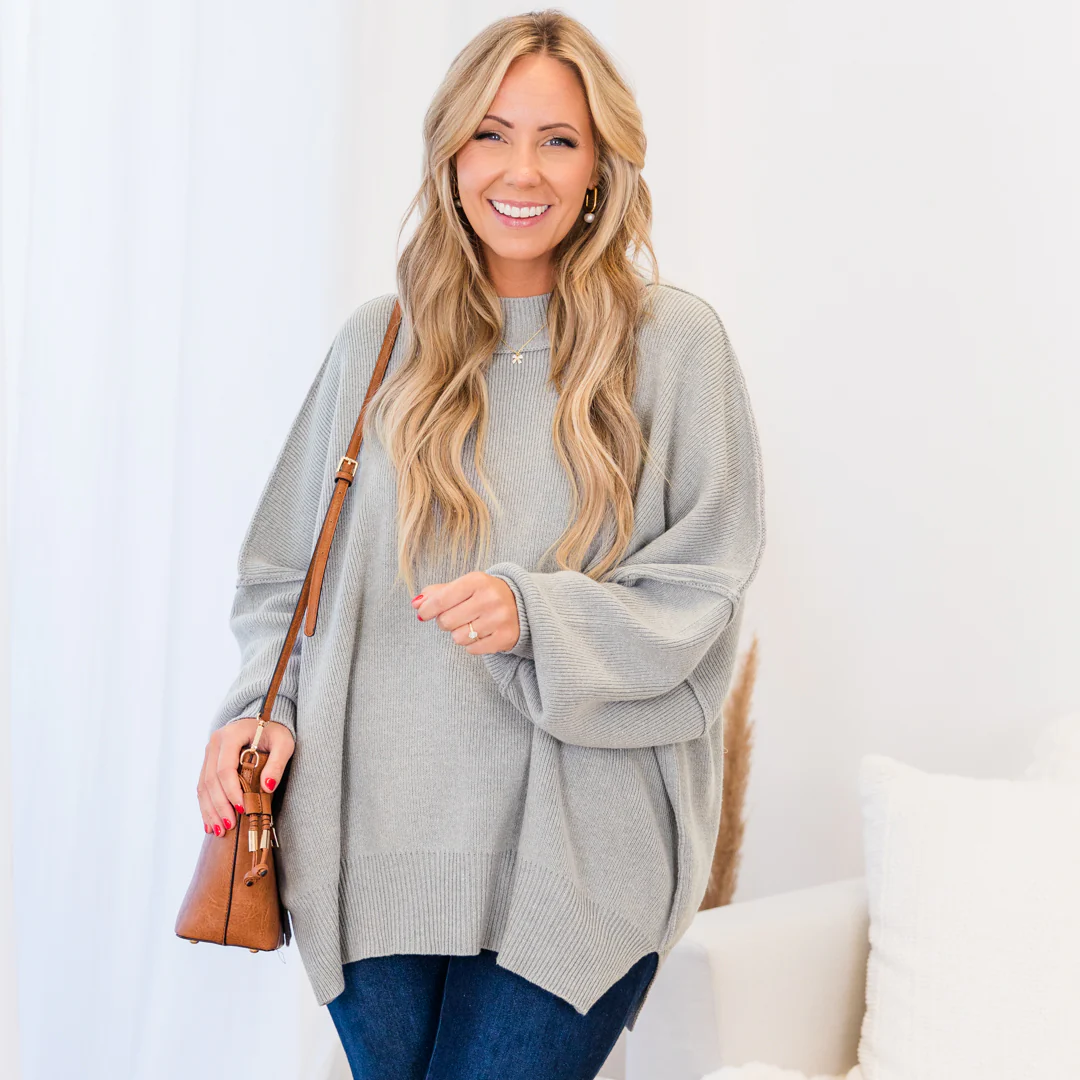 Magically Me Sweater, Heather Grey - Giverhouse