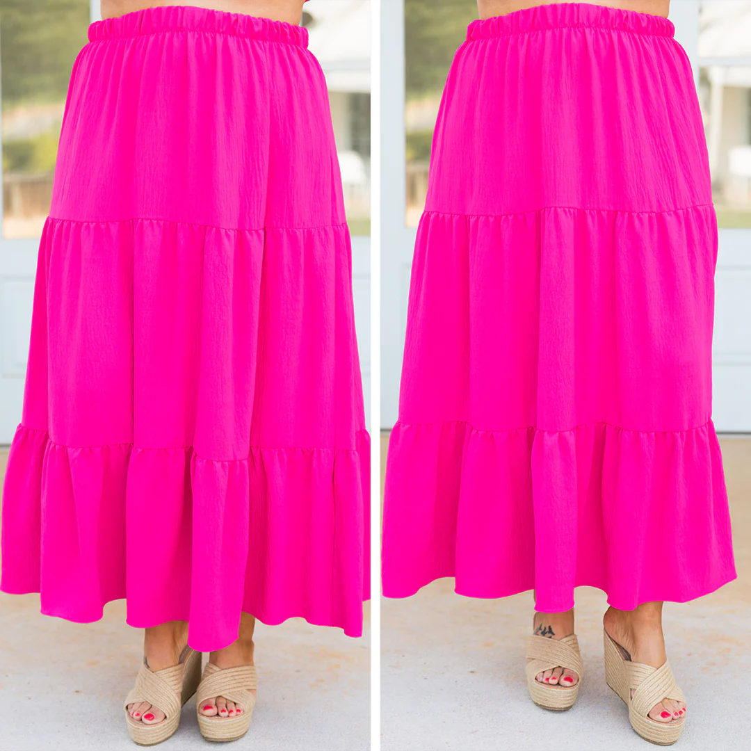 Inspired By Life Maxi Skirt, Hot Pink - Giverhouse