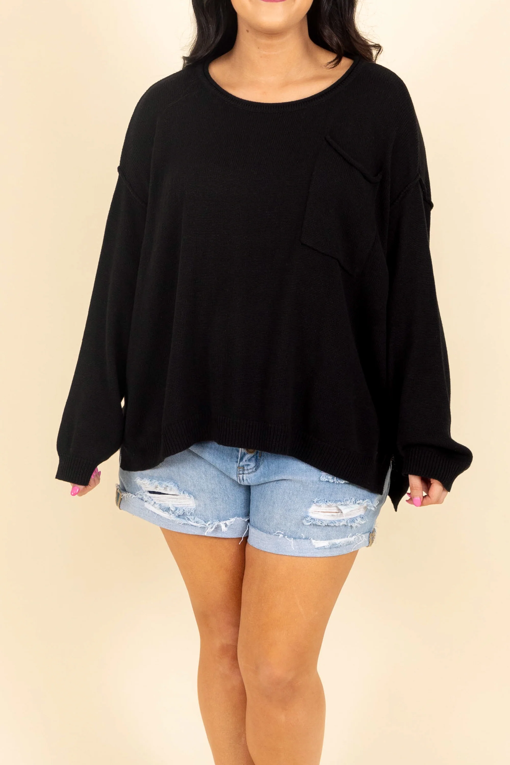 Let Me Be Sweater, Black - Giverhouse