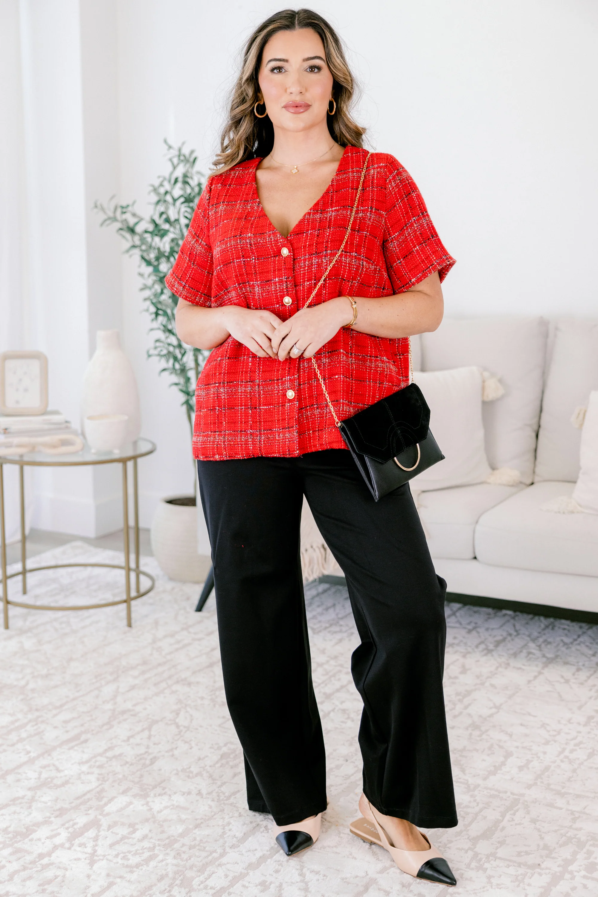 Keeping A Promise Top, Red Plaid - Giverhouse