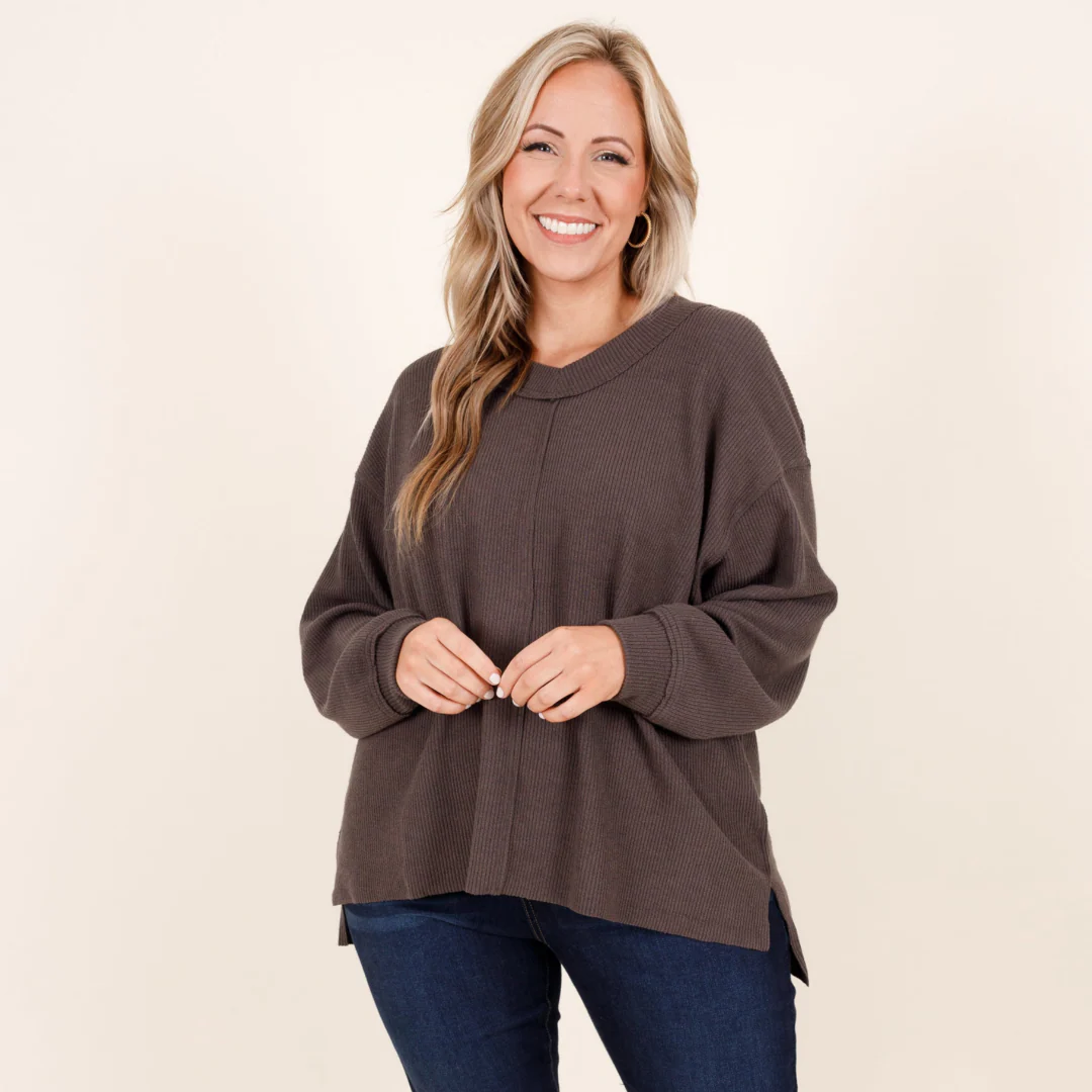 It's Our Time Pullover, Charcoal - Giverhouse