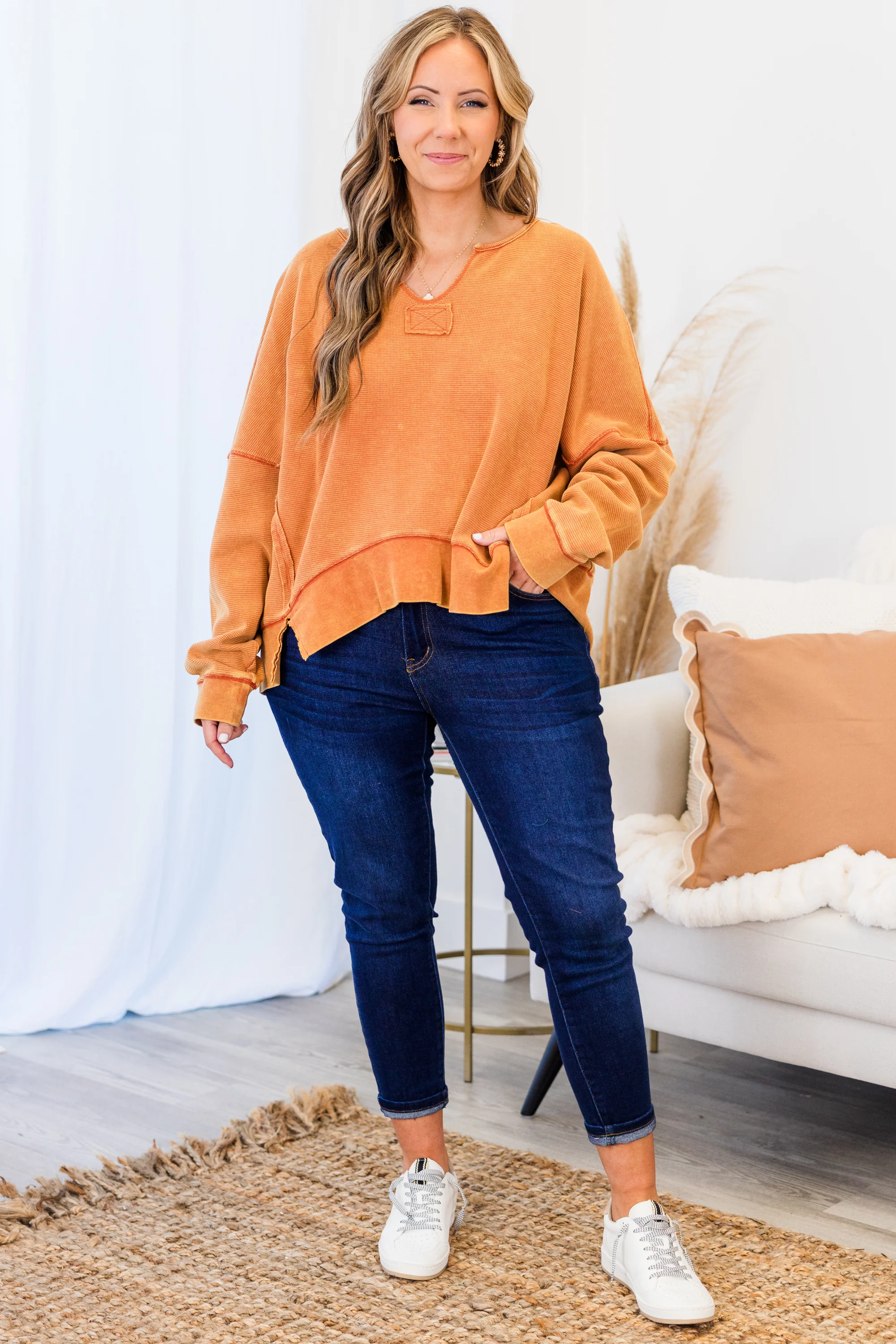 Zinnia Top, Orange - Giverhouse