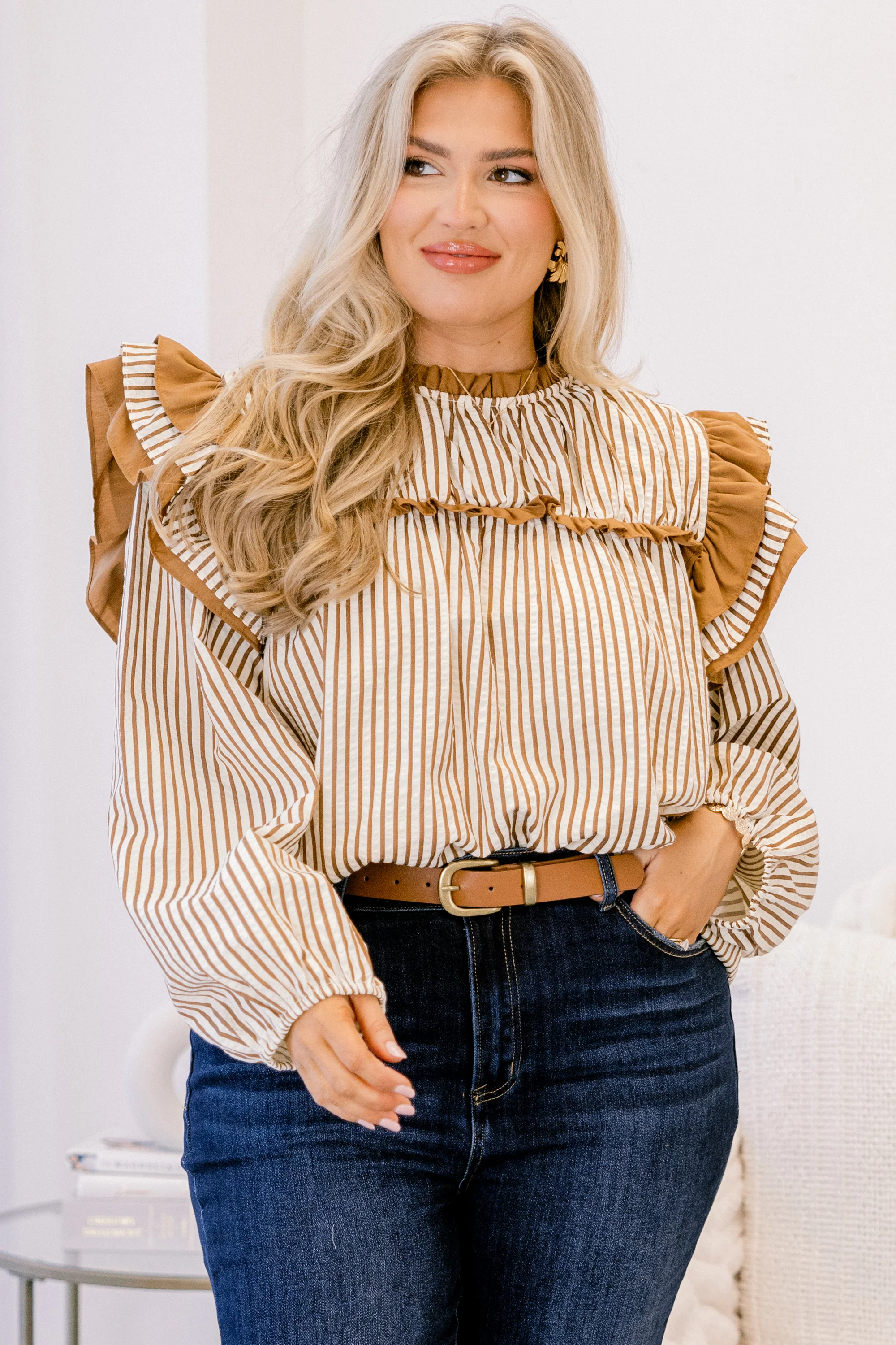 With My Love Top, Brown - Giverhouse