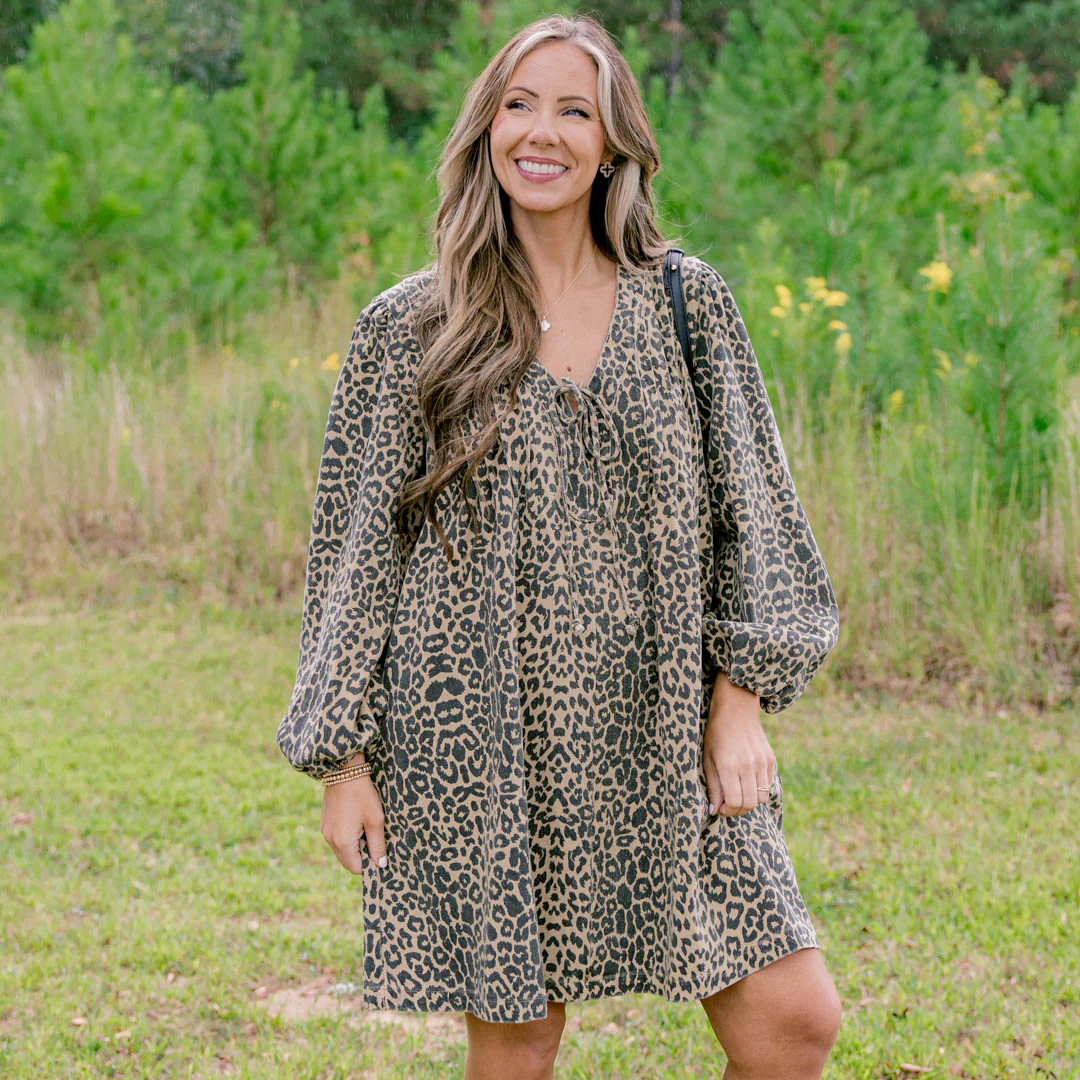 Daytime Fine Dress, Brown - Giverhouse