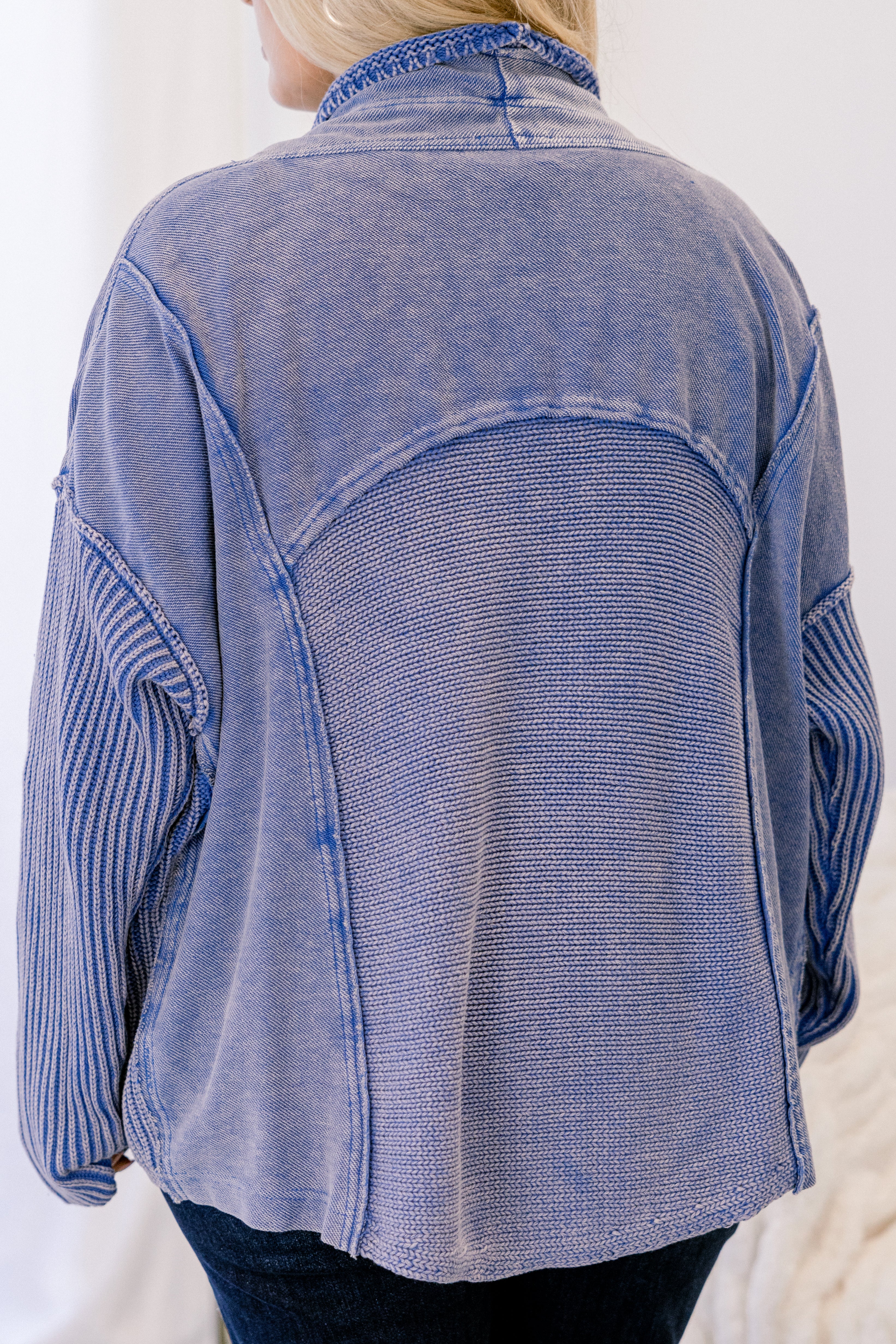 Times To Remember Cardigan, Washed Blue - Giverhouse