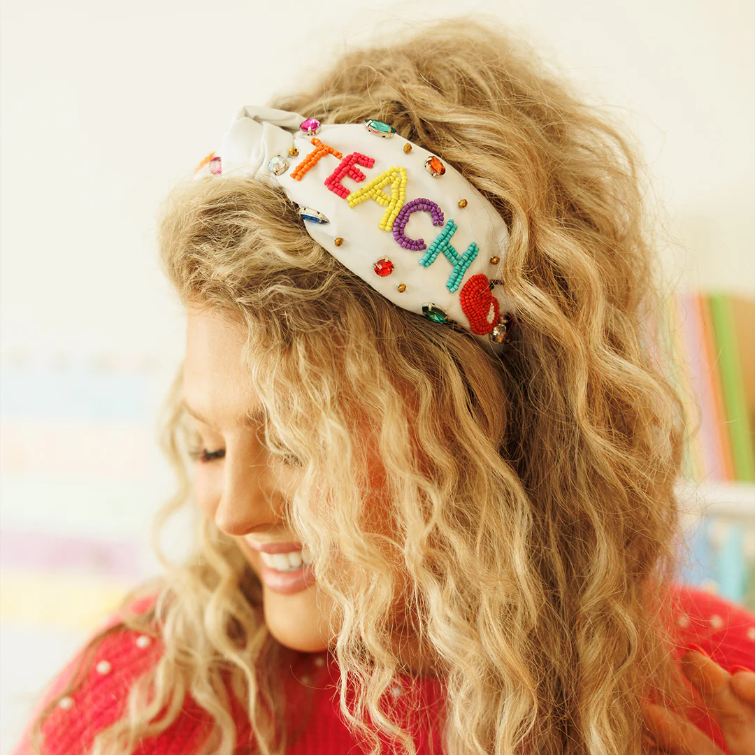 Teach More Headband, White - Giverhouse