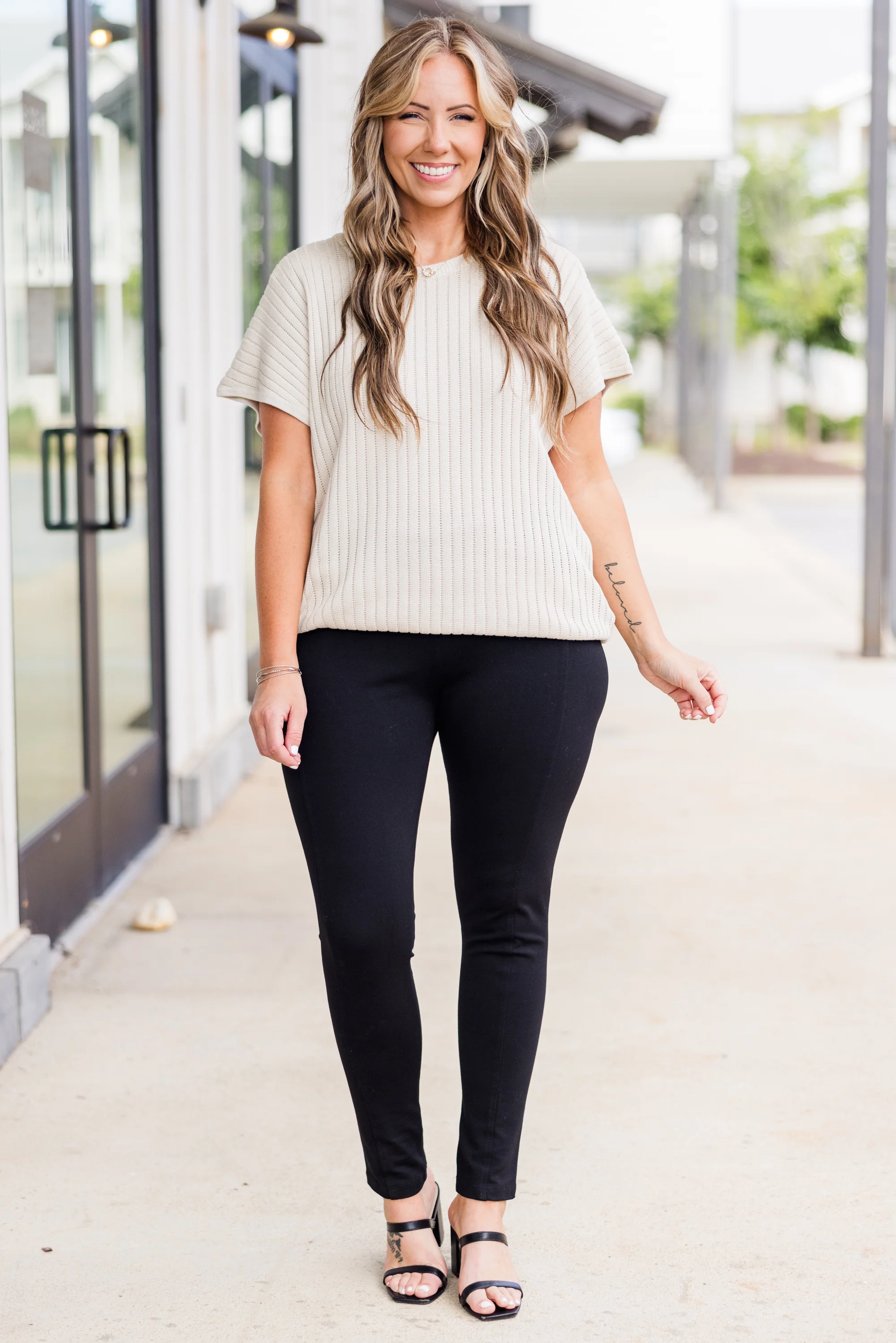 Ribbed Staple Sweater, Oatmeal - Giverhouse