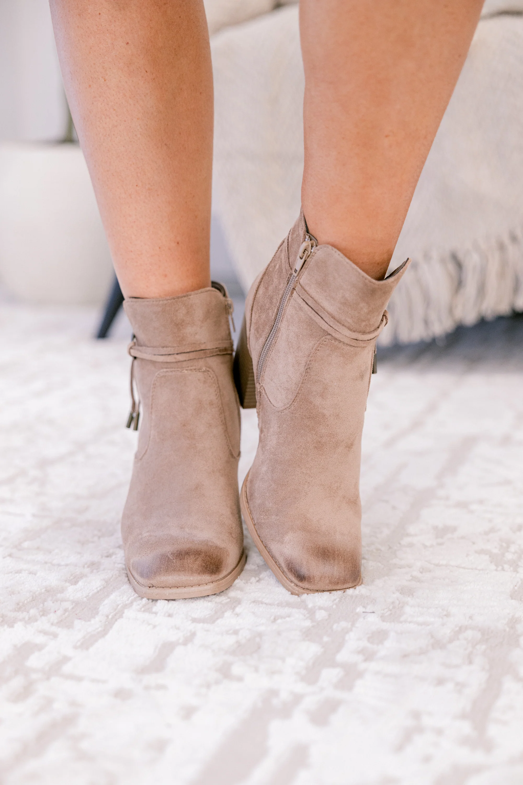 Get You Back Booties, Taupe - Giverhouse