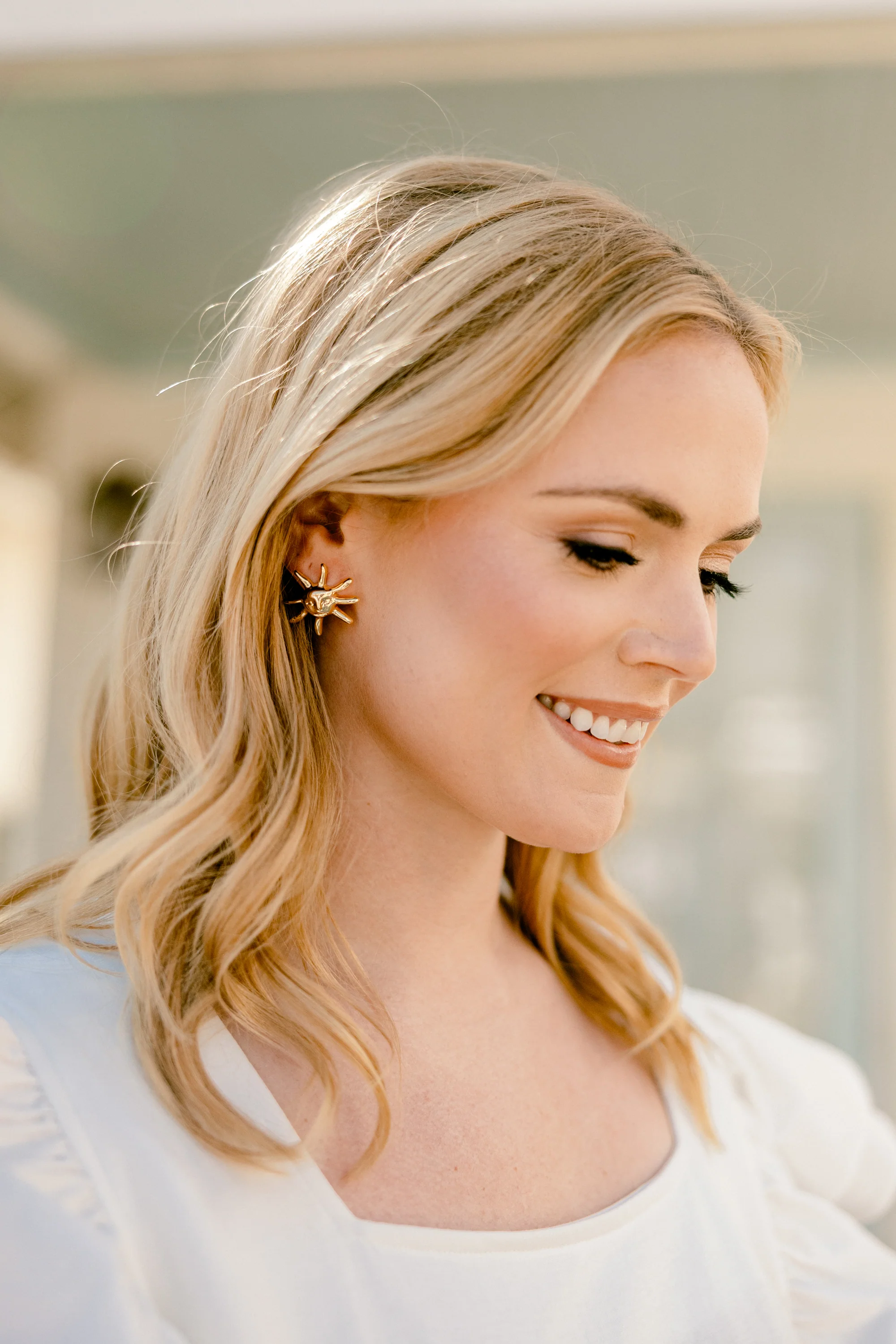 Just Letting It Be Earrings, Gold - Giverhouse