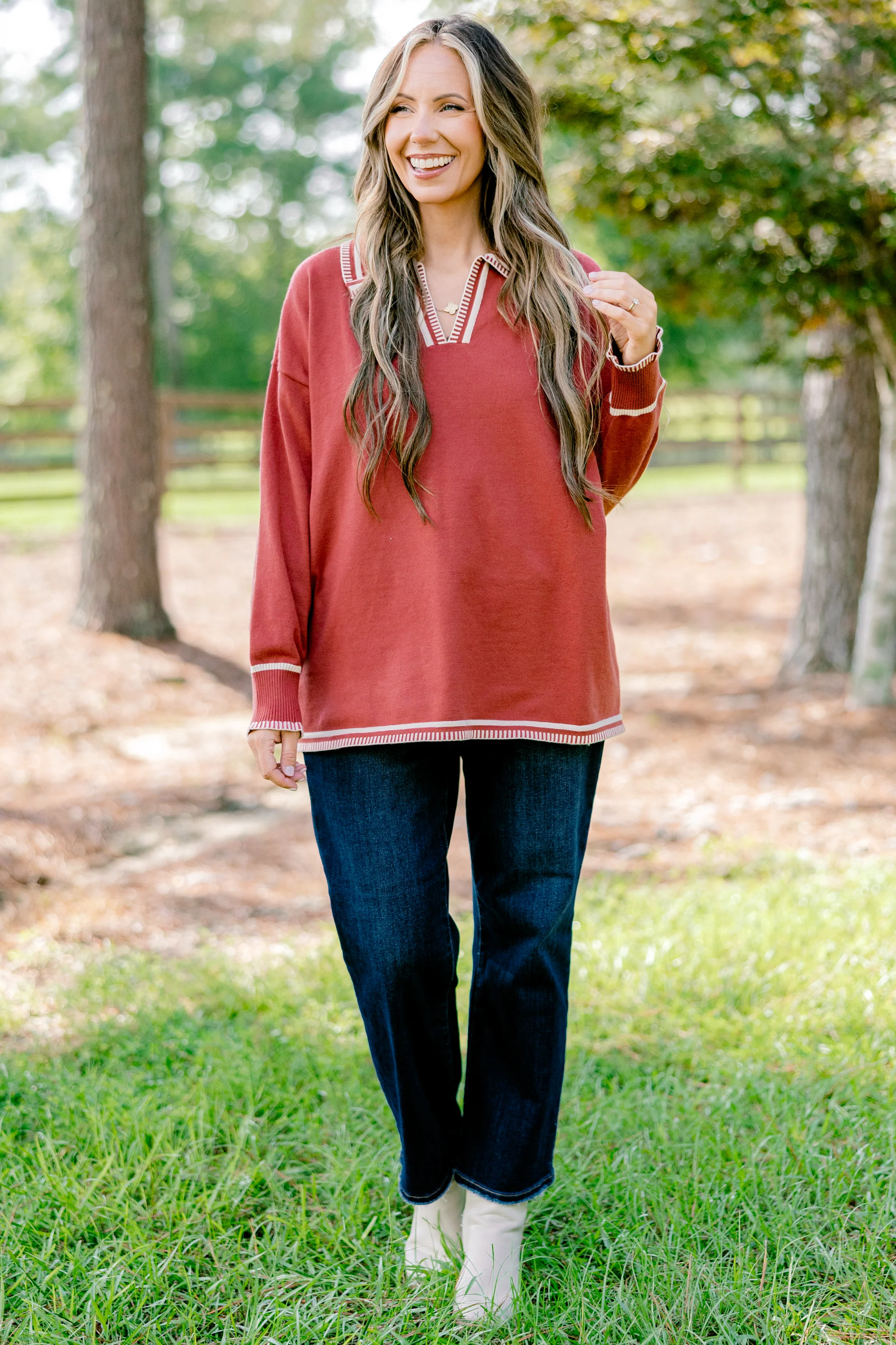 Distant Sun Sweater, Rust - Giverhouse