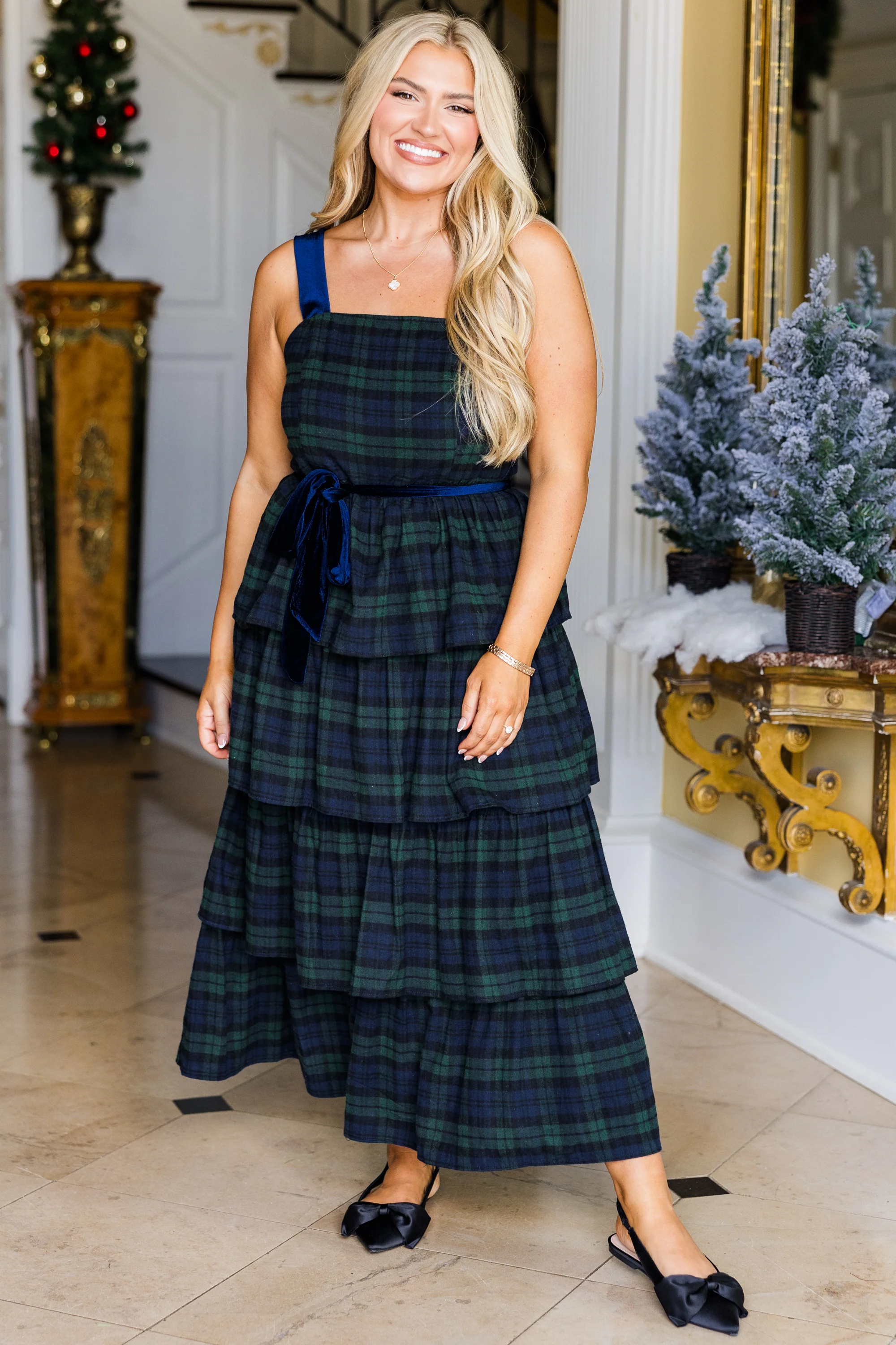 Glimpse of Grace Dress, Black Watch - Giverhouse