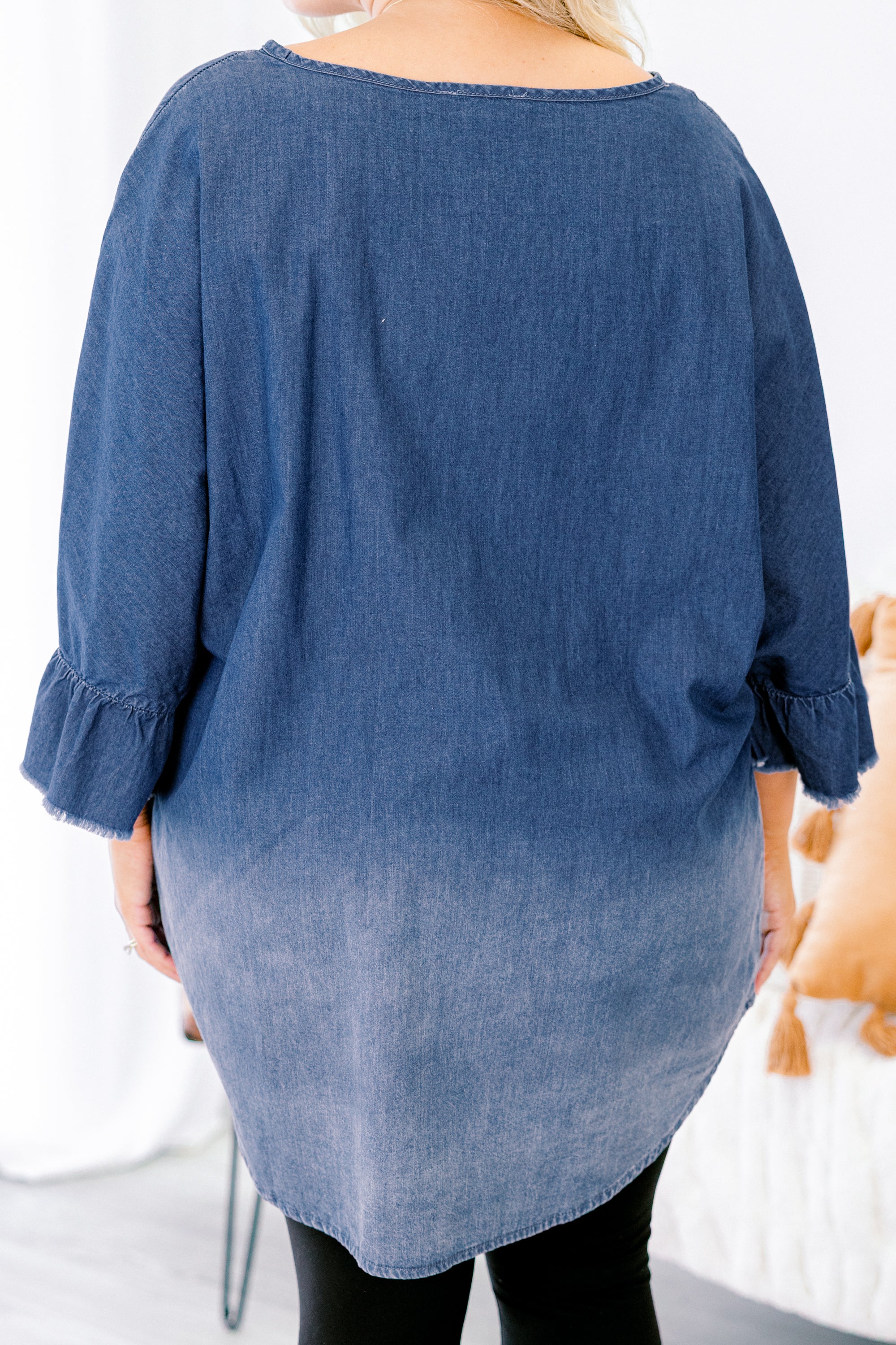 Momma Said Top, Denim - Giverhouse